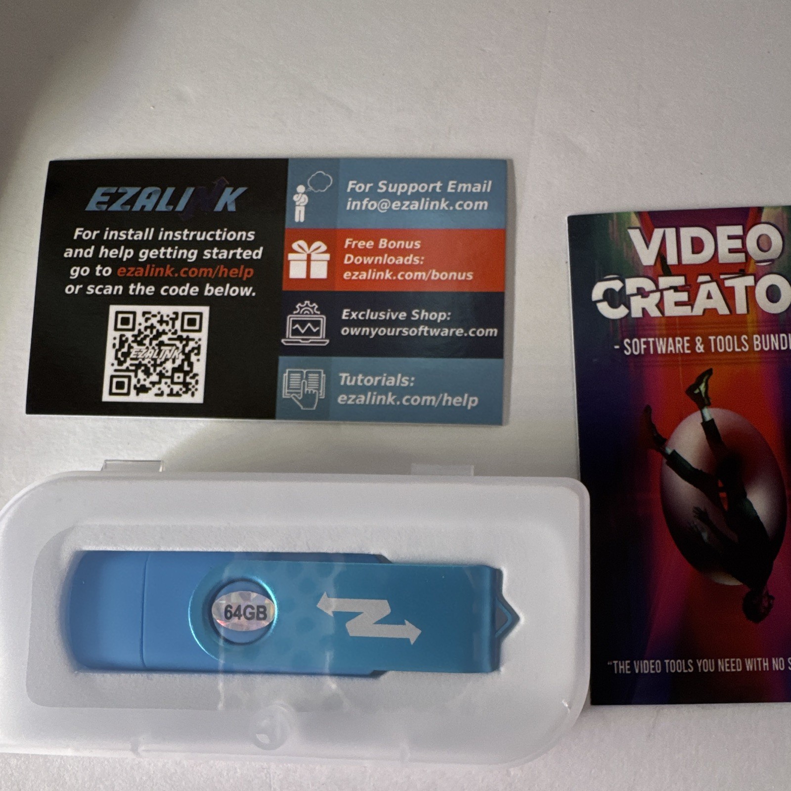 Video Creator Software & Tools Bundle Video Editing for Windows Mac 64GB USB
