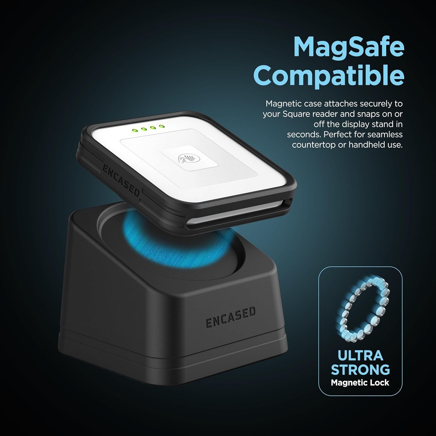 Dock for Square Card Reader (2Nd Gen.) with Removeable Protective Case - Magneti