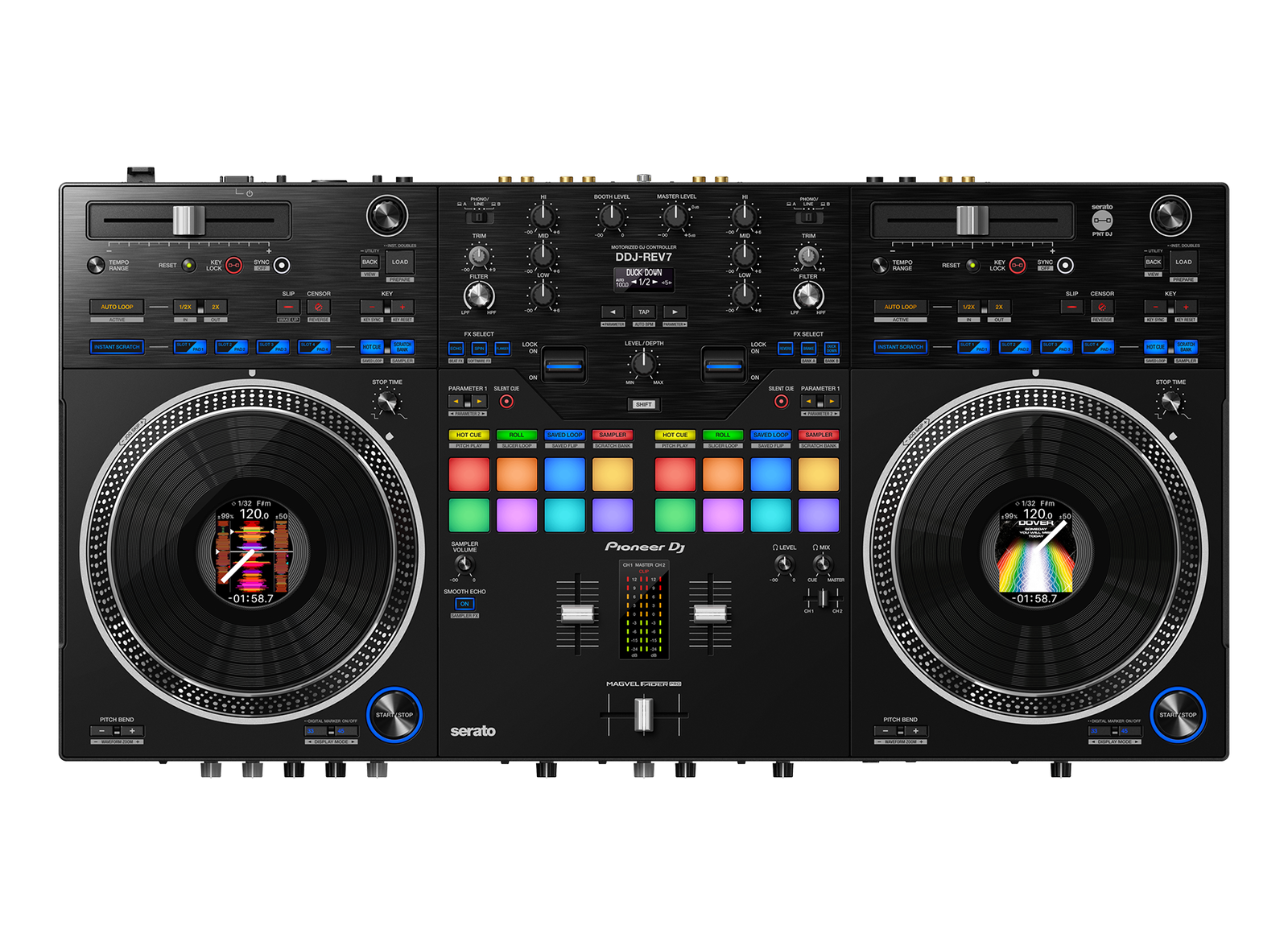 Pioneer DJ DDJ-REV7 Motorized DJ Controller for Serato Pro