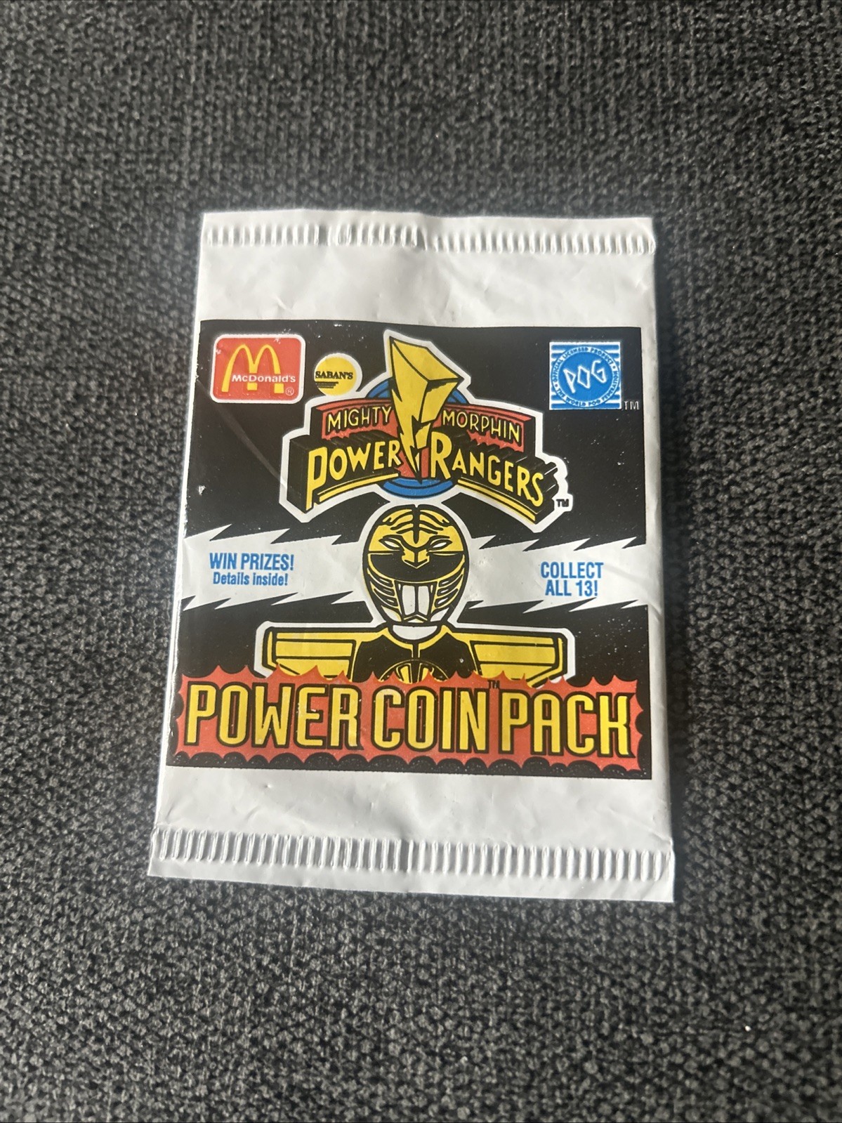 McDonalds Mighty Morphin Power Rangers Power Coin Pack Sealed Package POG 1994