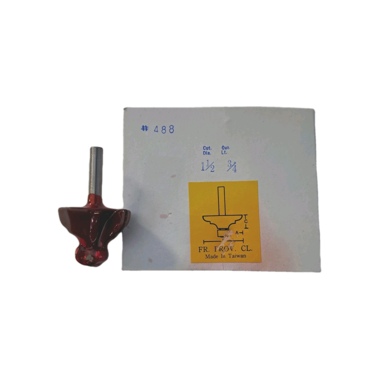 Router Bit, French Provincial Cut Diameter 1  1/2.   Shaft 1/4