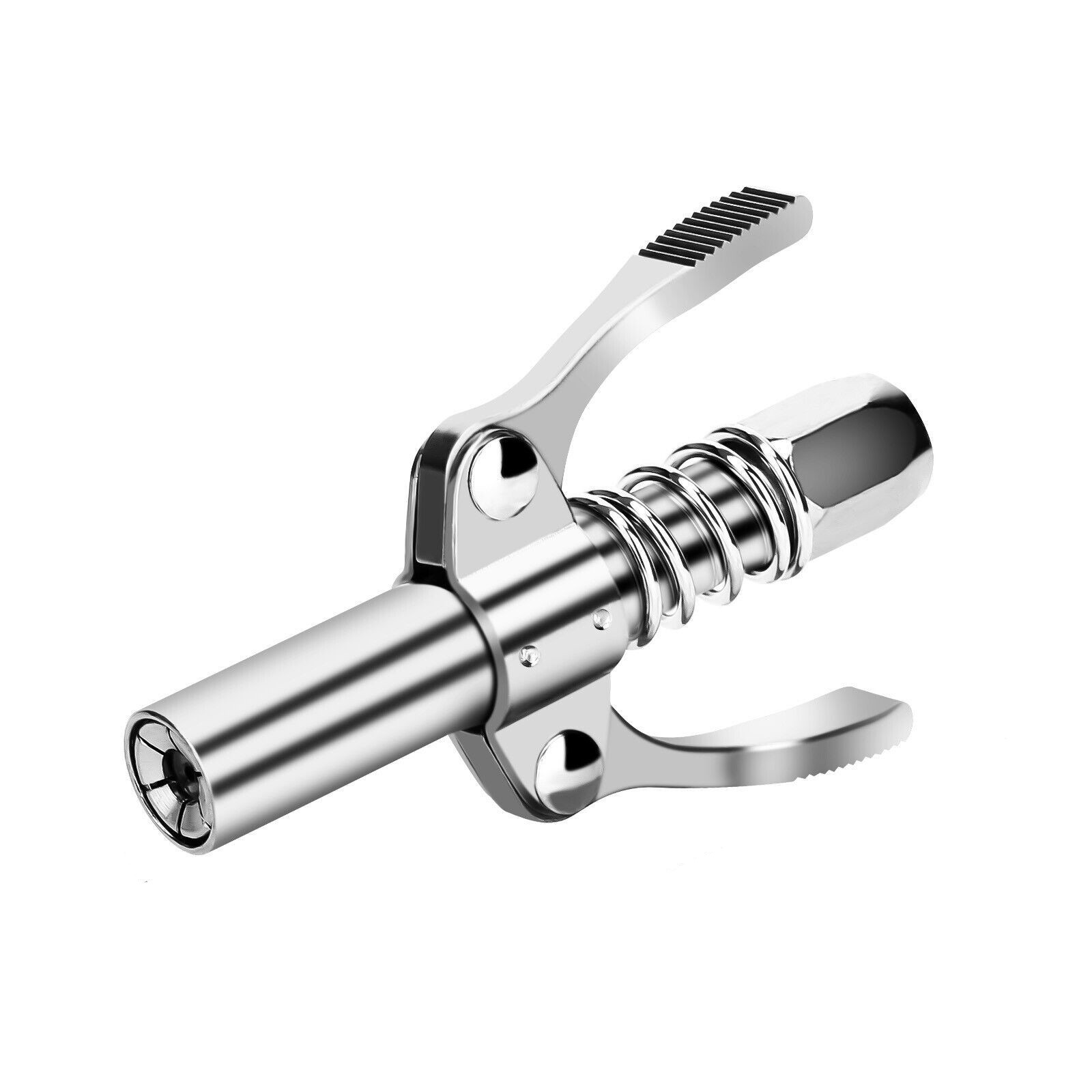 1*Grease Gun Coupler Double Handle High Pressure Quick Release Lock Oil Nozzle