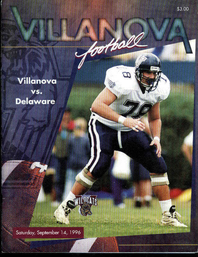College Football Program Delaware 1996 Villanova Battle of the Blue