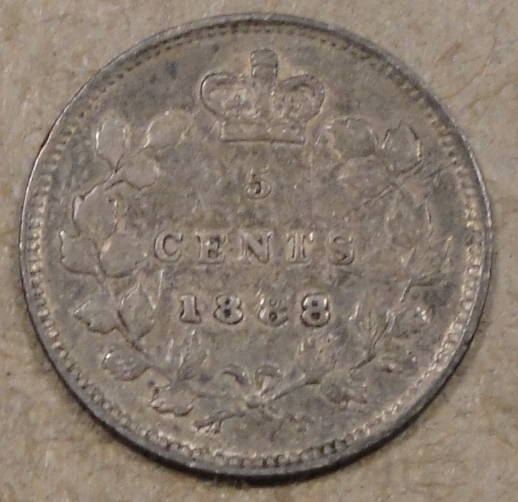 Canada 1888 Five Cents Midgrade Coin