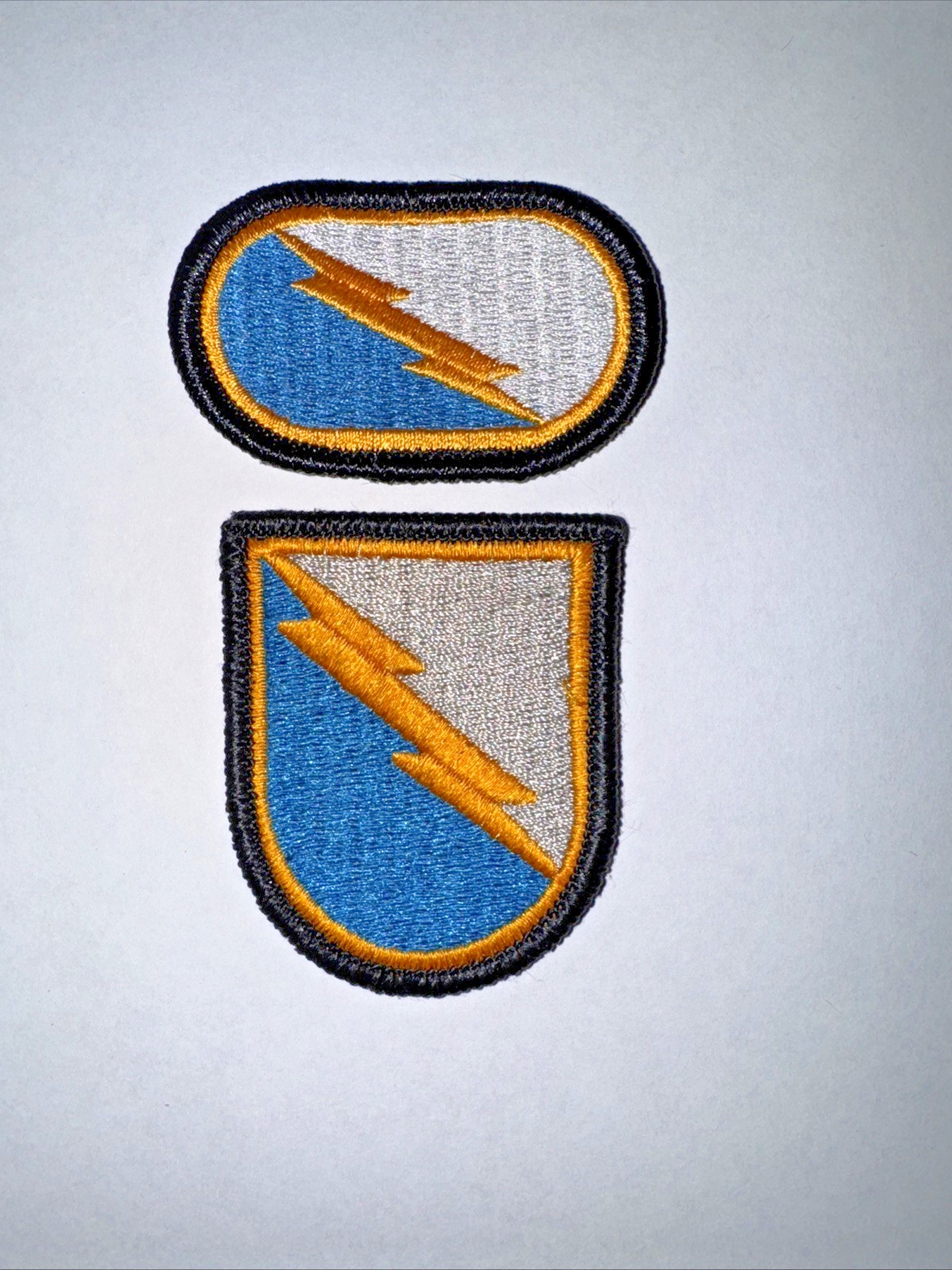 C Troop, 38th Cavalry Regiment Beret Flash and Oval Patches