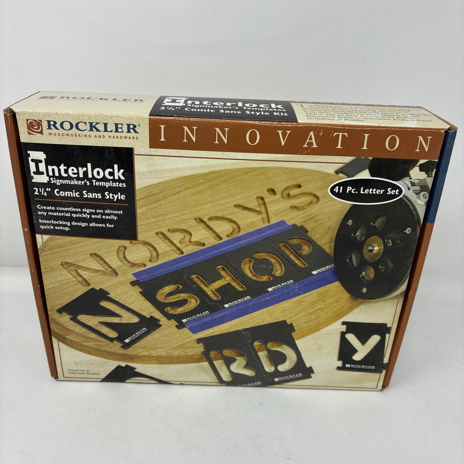 Rockler Router Letter Template Set (2 1/4") – Comic Sans Font Interlocking 30610
