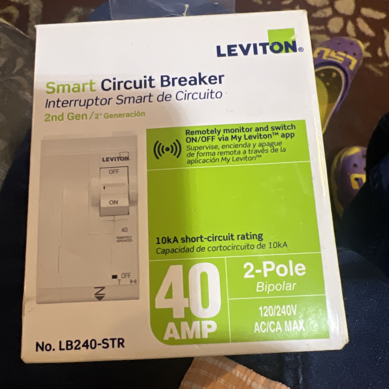 Leviton R15-LB240-STR Dual-Pole 40Amp Standard Branch Circuit Breaker BRAND NEW