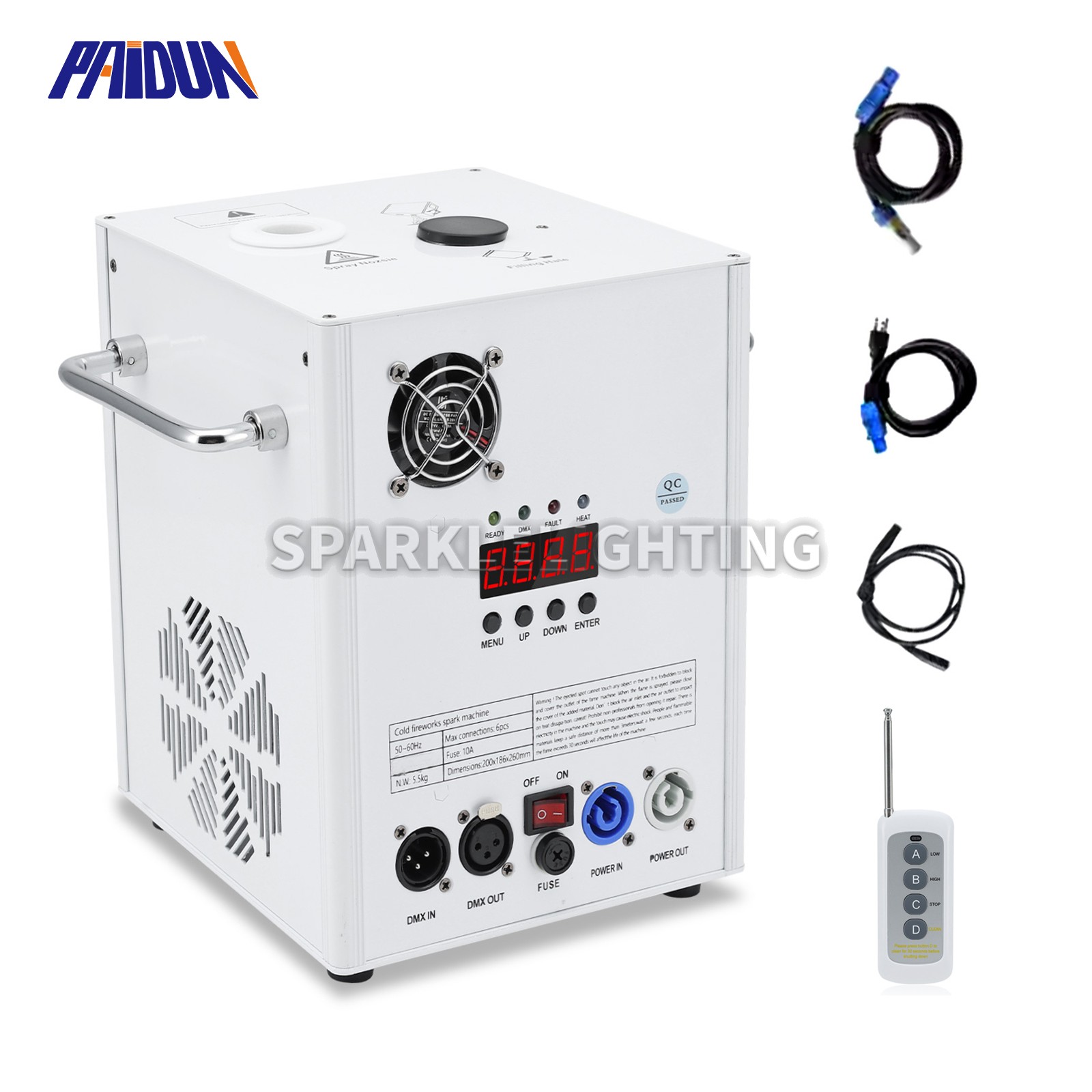 750W Cold Spark Machine DMX Sparkler Firework Wedding DJ Show Event Stage Effect