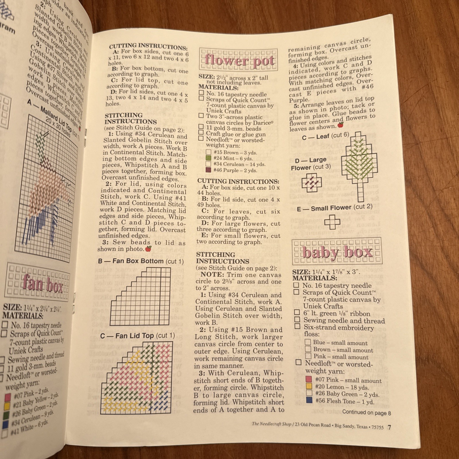 Plastic Canvas Gift Boxes Instruction Pattern Booklet