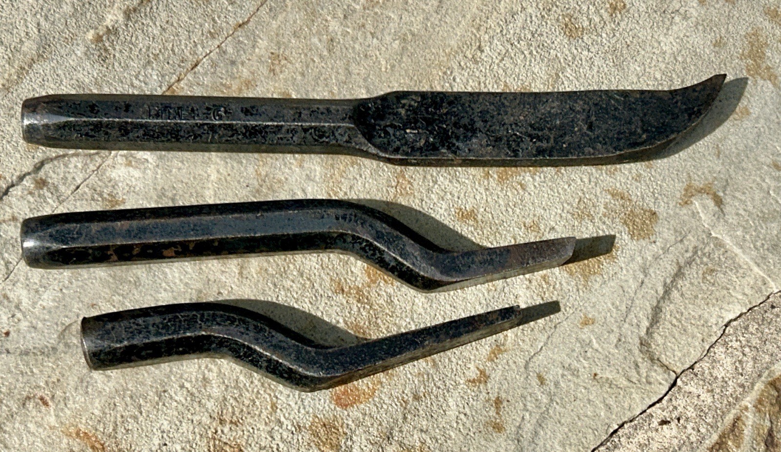 Vintage Pinel Lot Of 3 Forged Caulking Plumbing Chisels 1,3A,6