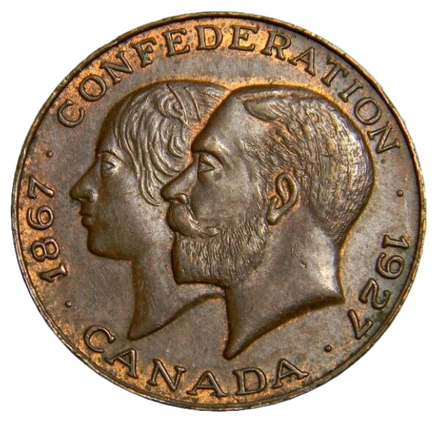 1927 Canada 60th Anniversary of Confederation Medal  (01969)