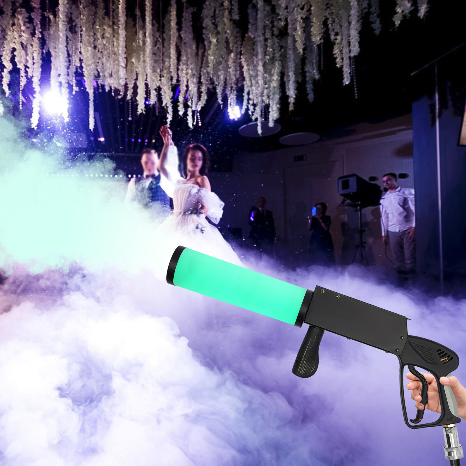 CO2 Gun Night Club Bar Party LED Cannon , DJ Jet Effect Fogger Smoke Gun