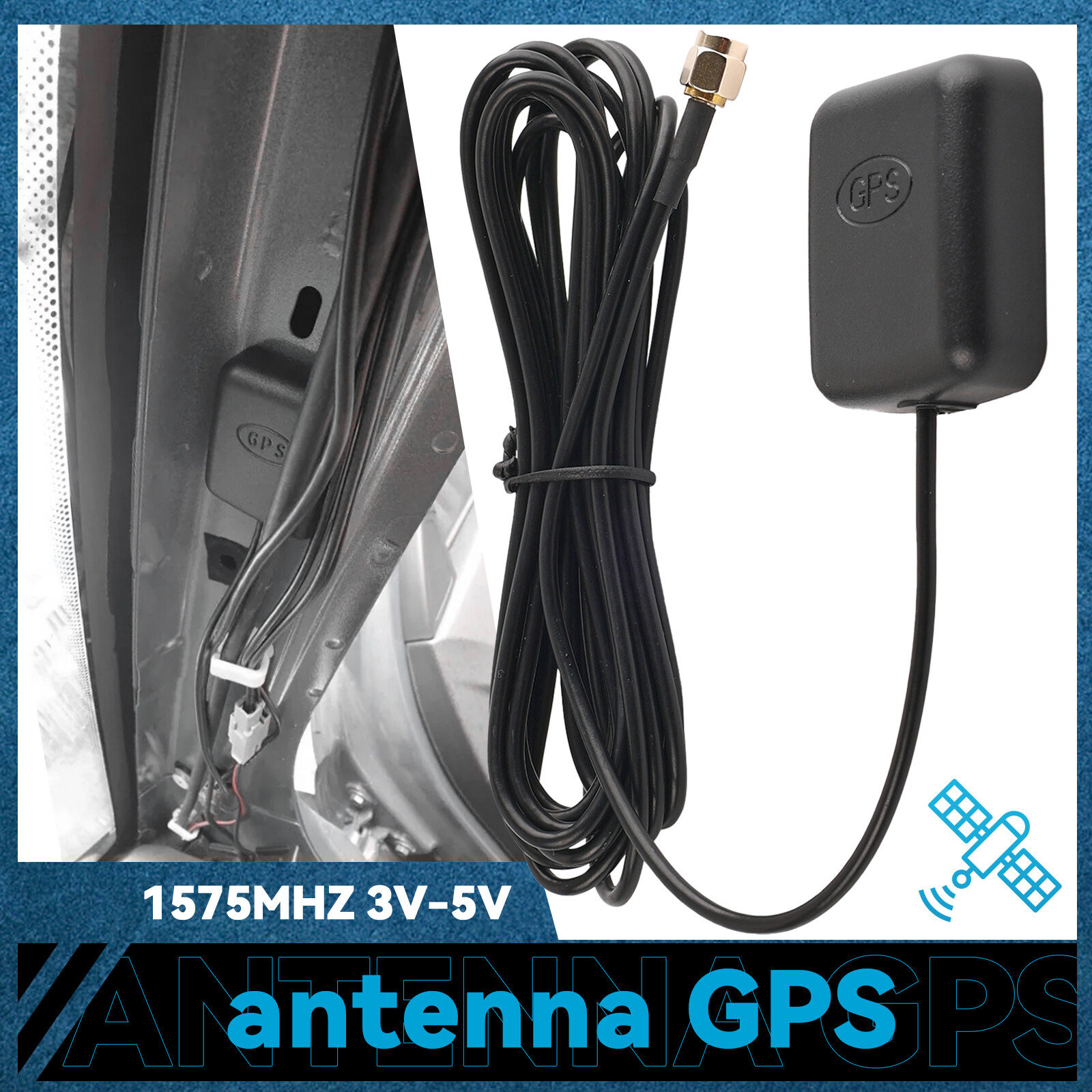 For Car Radio Stereo GPS Receiver SMA Connector 3M Cable GPS Antenna Auto.Aerial