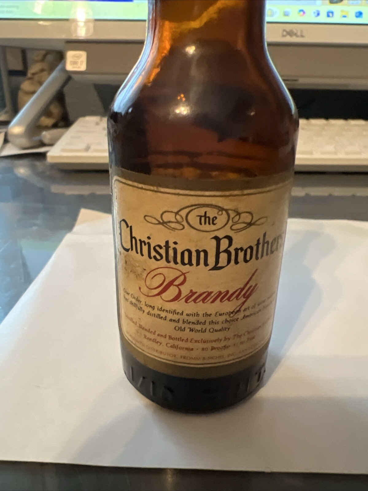 Christian brothers brandy 50 mil bottle empty