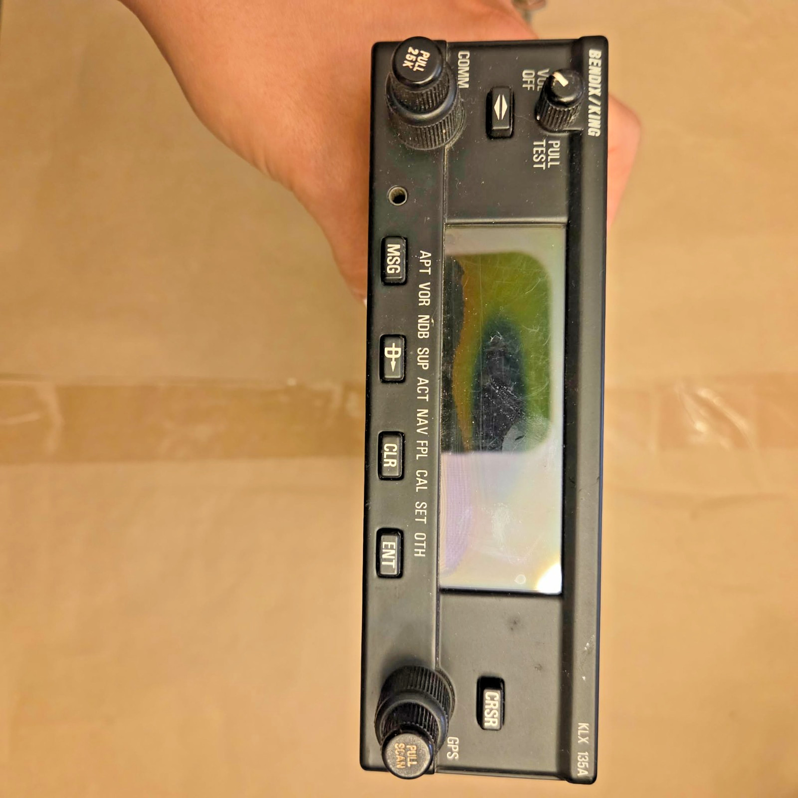 Bendix King KLX 135A GPS COMM Radio w/ Tray Rack Pilot Guide