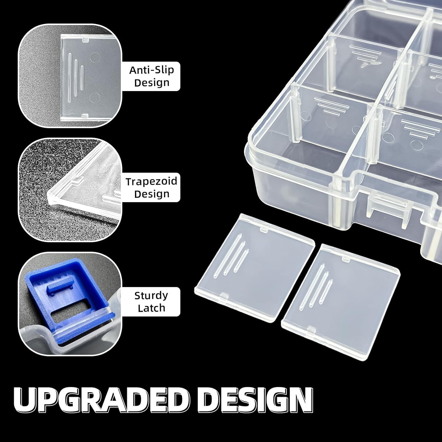 Plastic Organizer Container Storage Box Adjustable Divider Removable Grid Com...