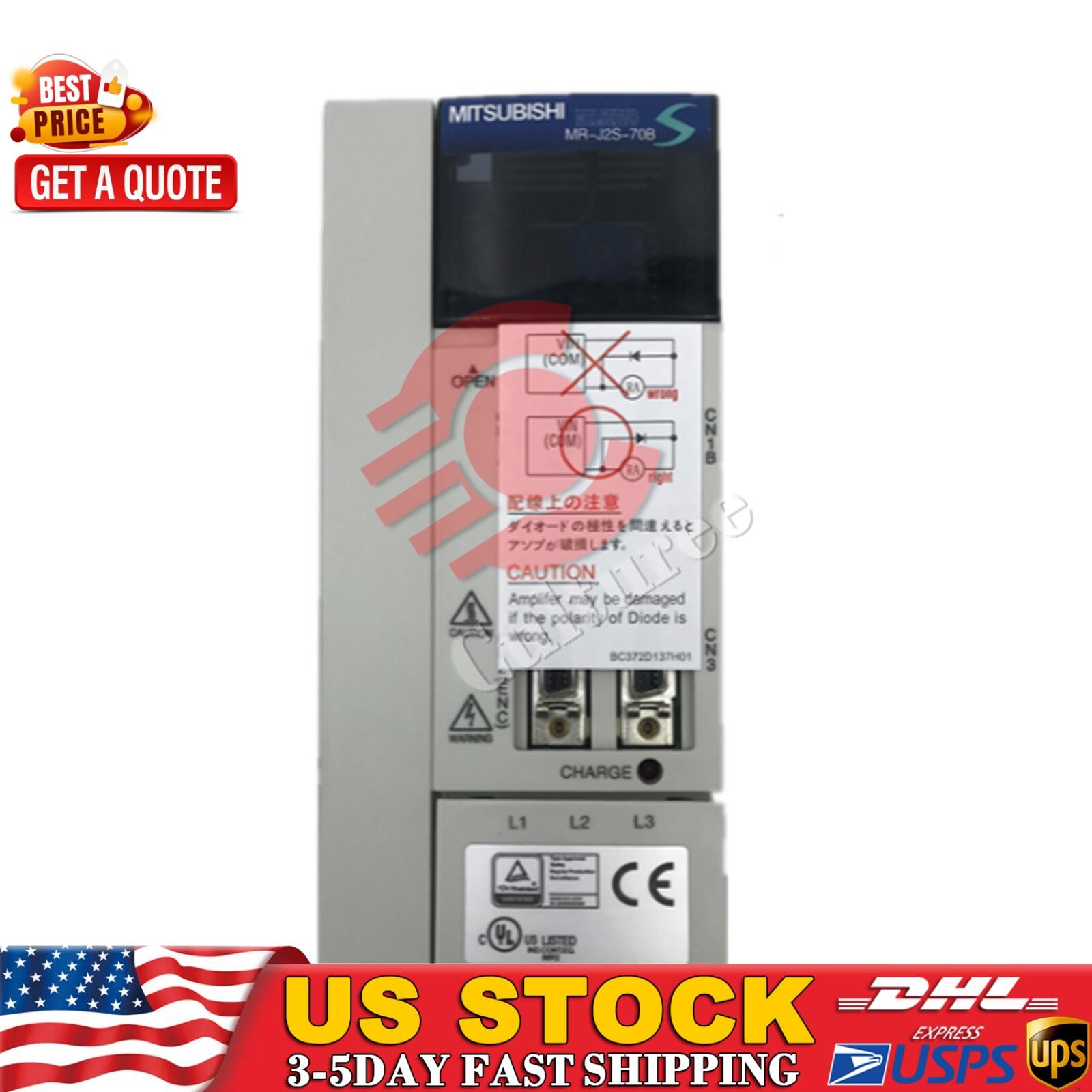 Mitsubishi MR-J2S-70B MRJ2S70B AC Servo Drive Original New in Box NIB Free Ship