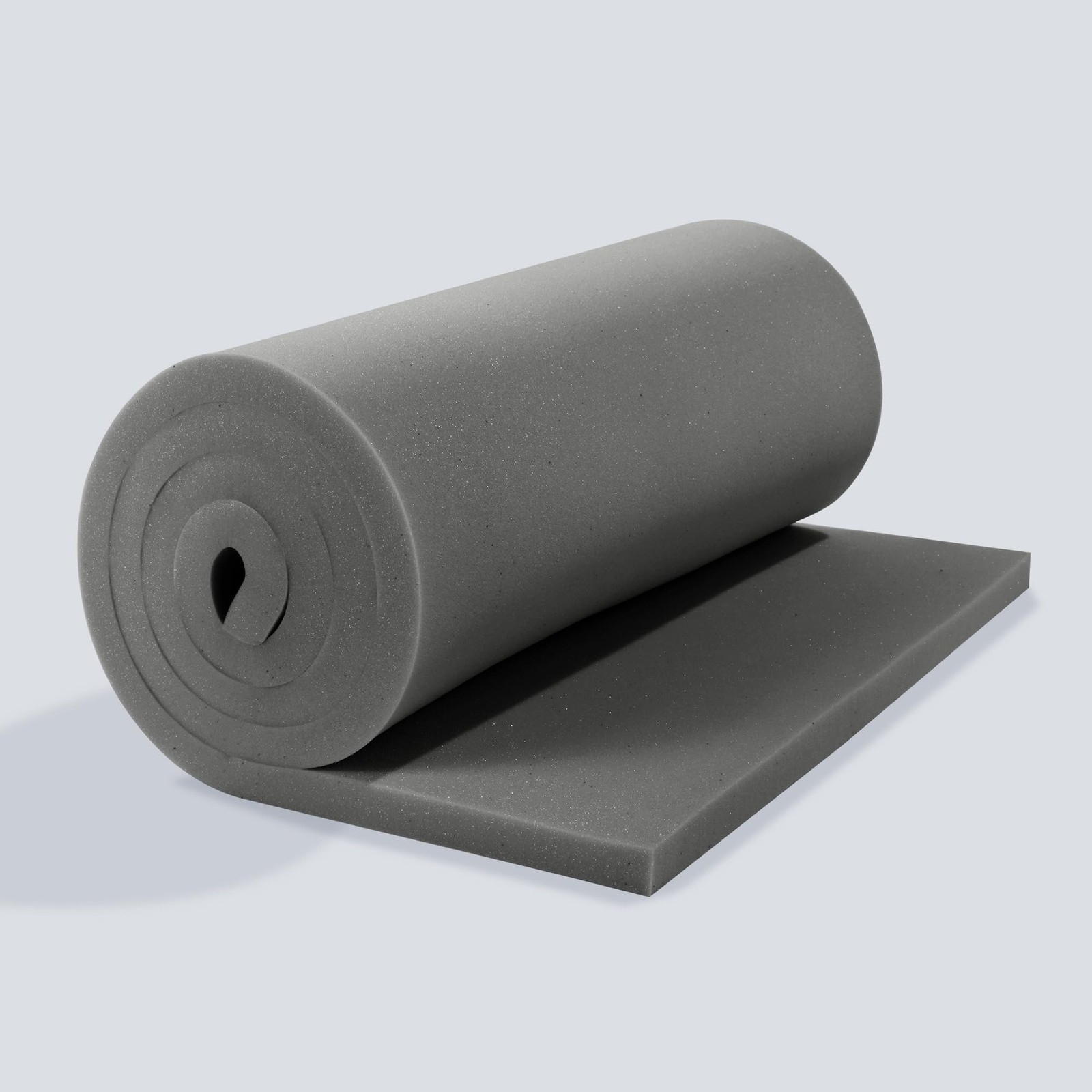 HOMBYS Upholstery Foam Memory, 1/2" Height 72" L x 71"L x 24"W x 0.5" H, Gray