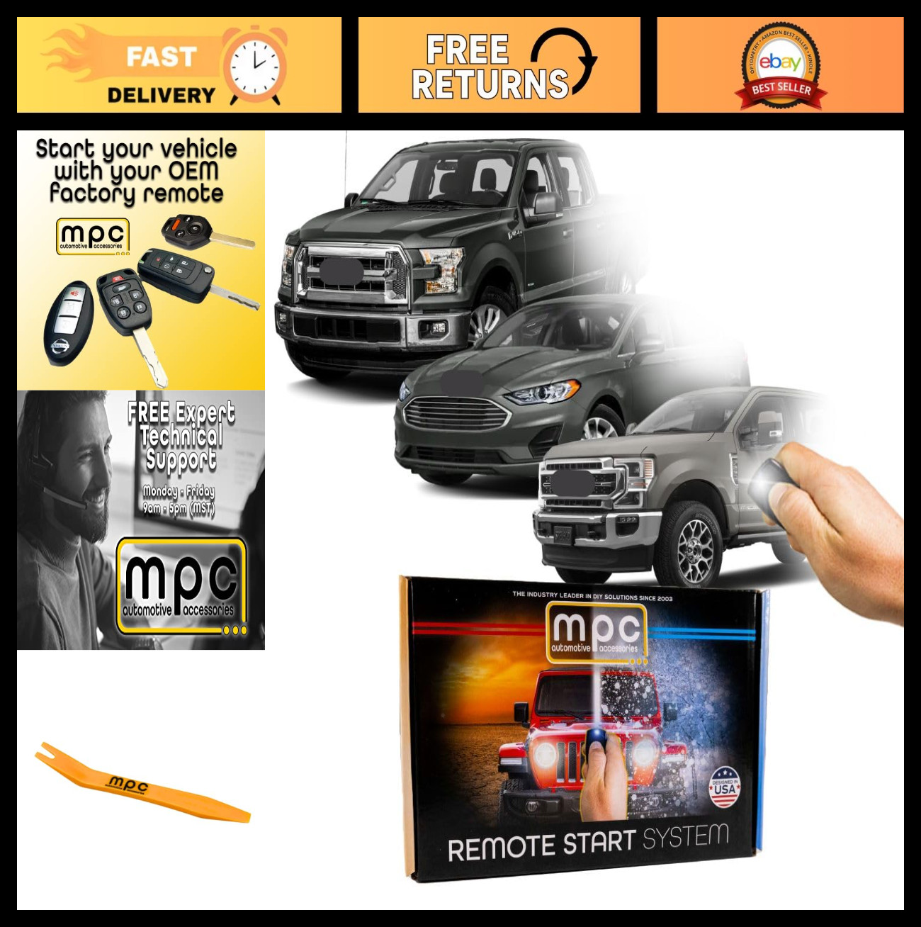 Remote Start Kit for Ford F-150 F-250 F-350 Fusion 2014-2021 | Plug & Play, No H
