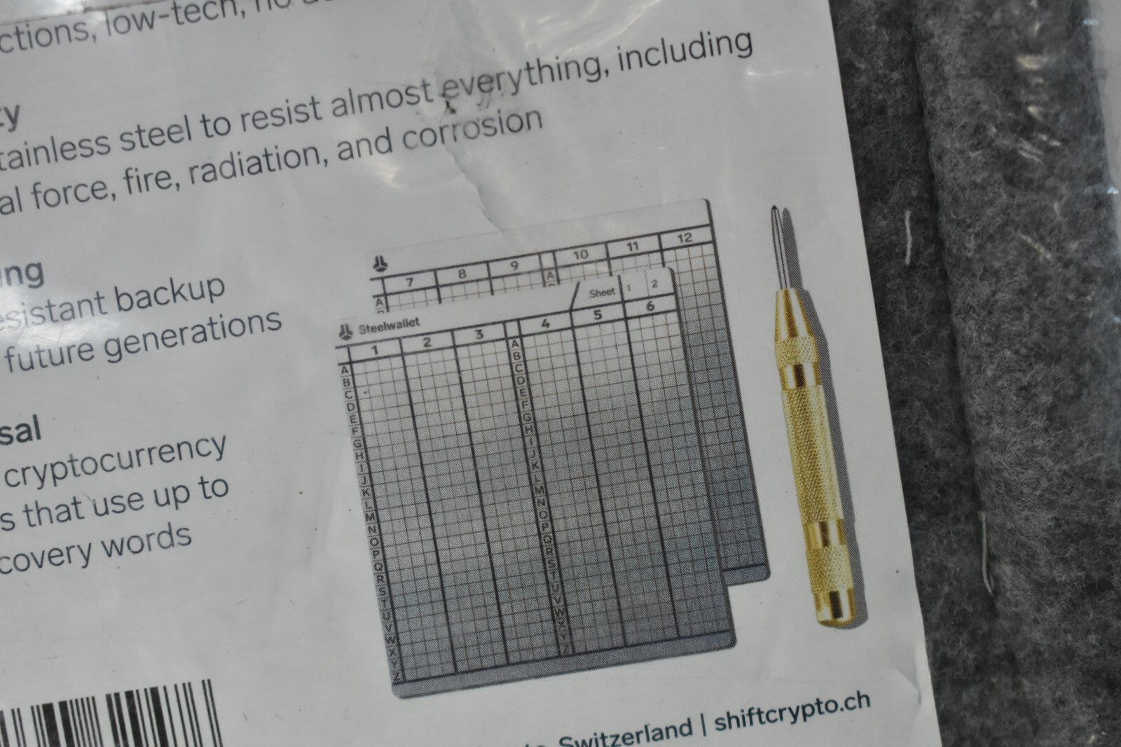 Shift Cryptosteel Wallet For Seed Backup Heavy Duty Everlasting Universal