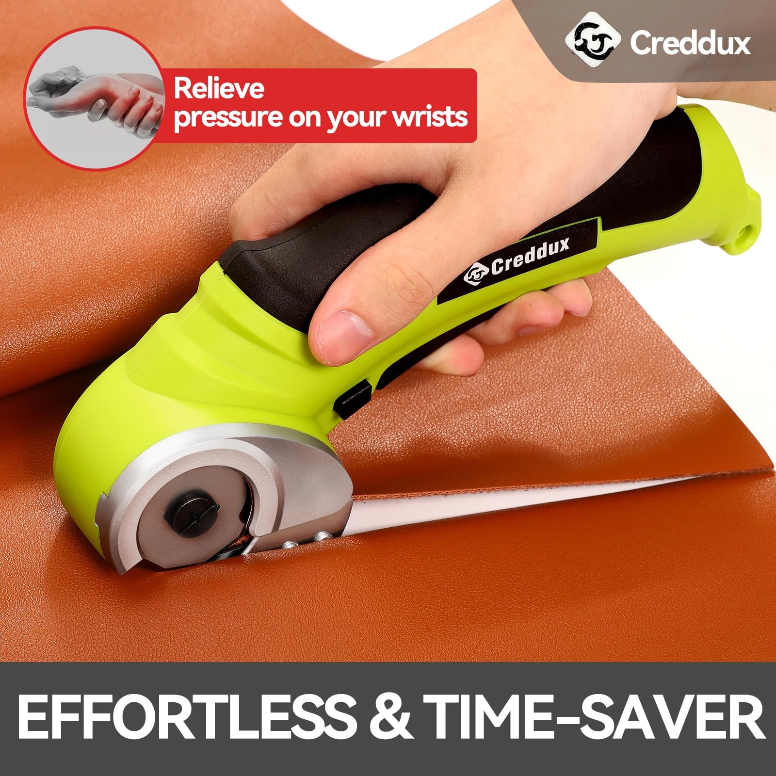 Creddux Cordless Electric Scissors, 4.2V Cardboard Cutter Tool for Green