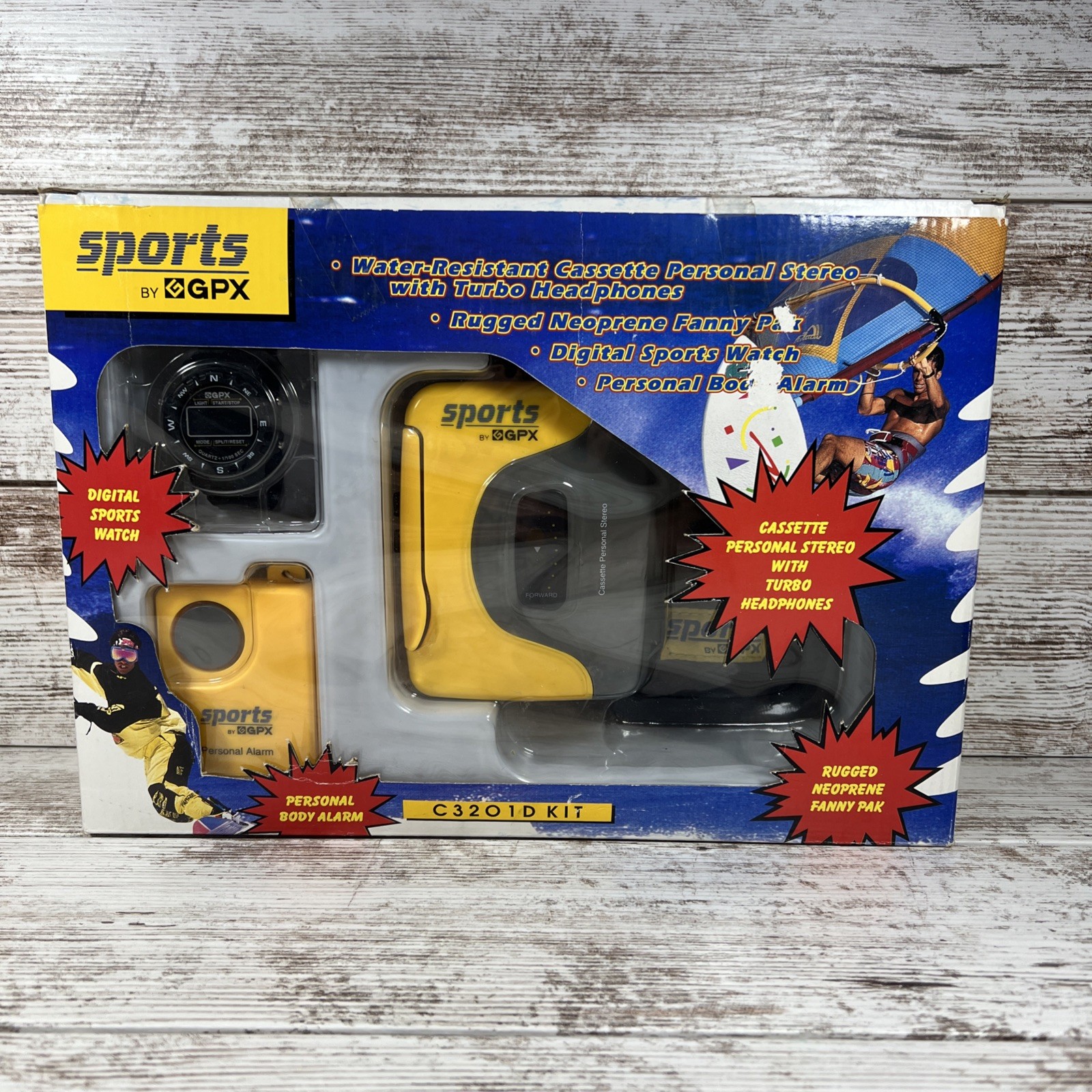 Sports By GPX C3201D Kit Digital Watch/Cassette Stereo/Body Alarm (NEW/NIB)