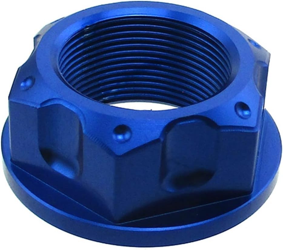 Durable Blue M22 Steering Stem Nut - Essential for Pit Dirt Bike Performance