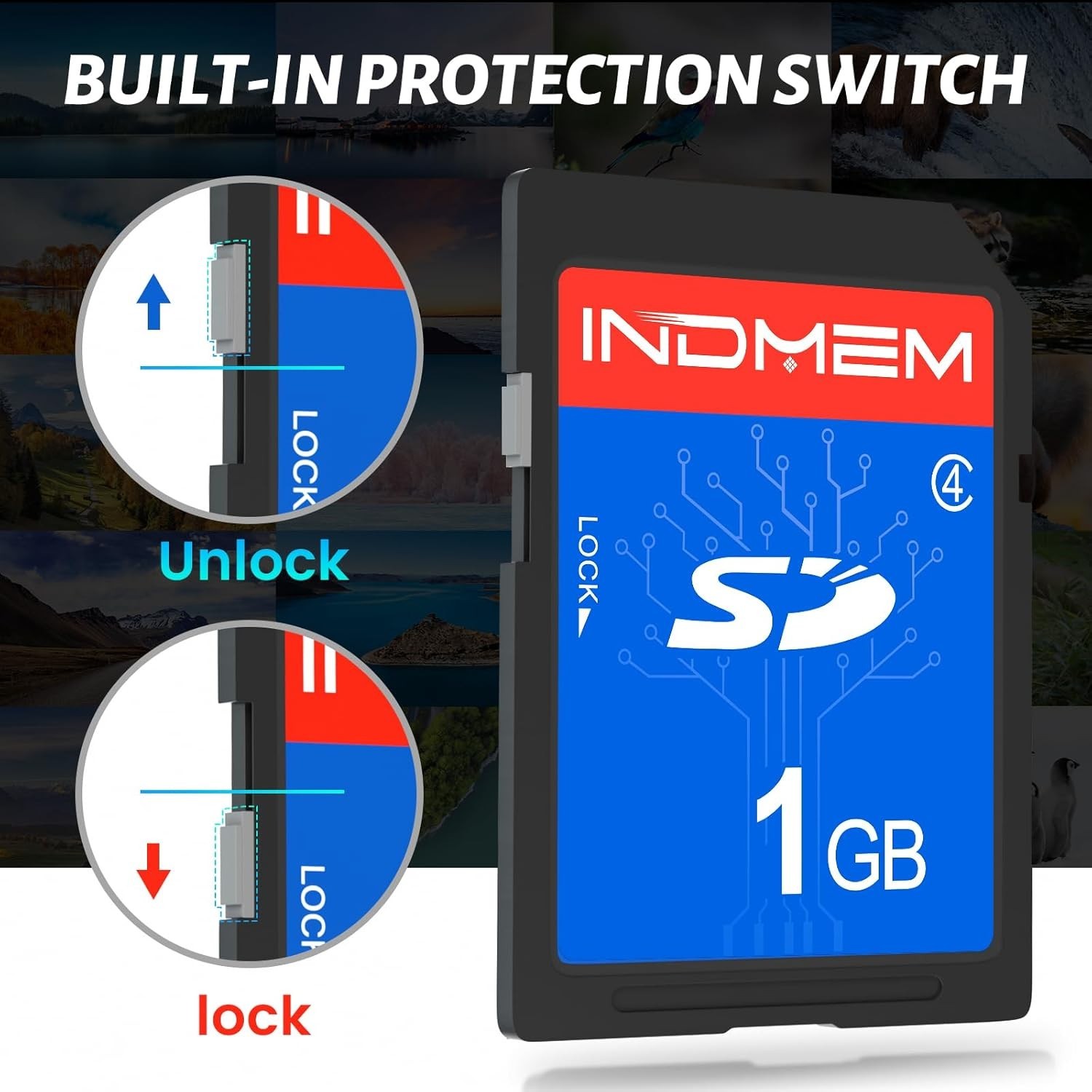 INDMEM SD Card 1GB, 6 Packs Class 4 1GB Flash Memory Card MLC Standard Secure...