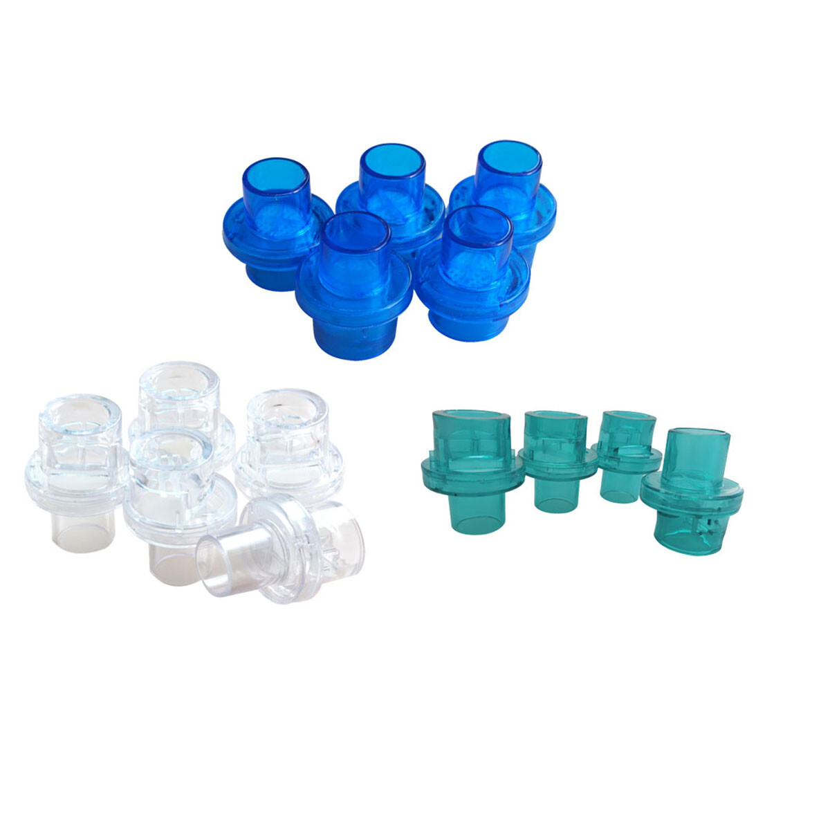 100pcs/pack Oxygen Inlet One Way Valve For CPR Pouch Face Shields CPR Training