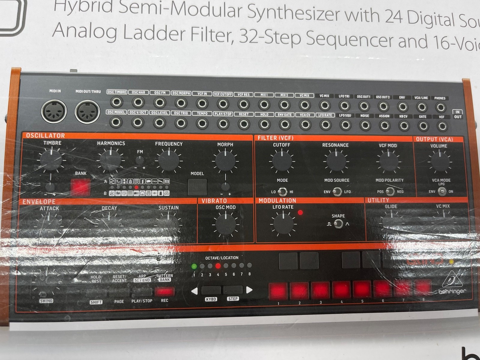 Behringer Grind Semi-modular Hybrid Multi-engine Synthesizer New