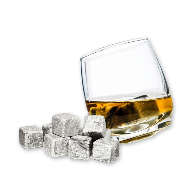 Sagaform Club Whiskey Stone Set Of 9 - Recycled Granite Drink Cooling Stone