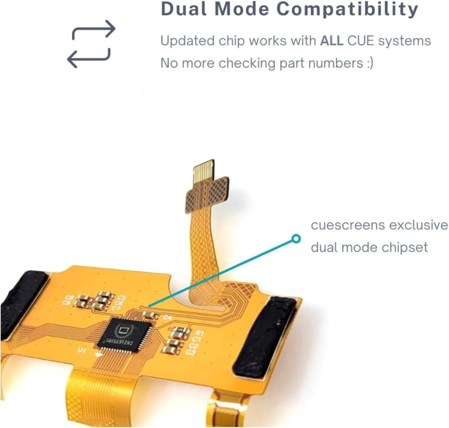 Cadillac CUE Touch Screen Replacement for 2013-2020 OEM-Style Digitizer