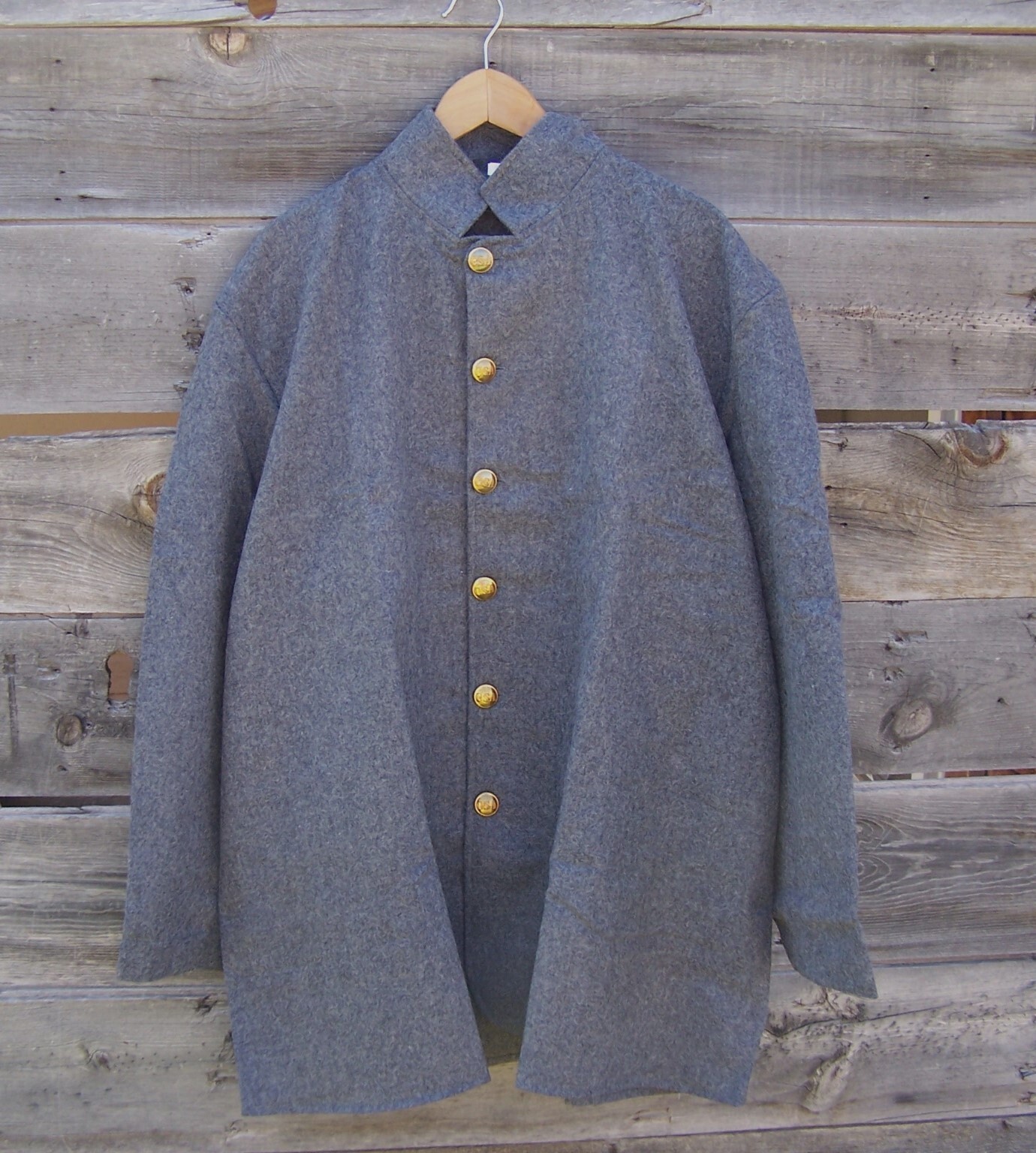 Confederate CSA Cadet Gray Wool Sack Coat, Civil War 46