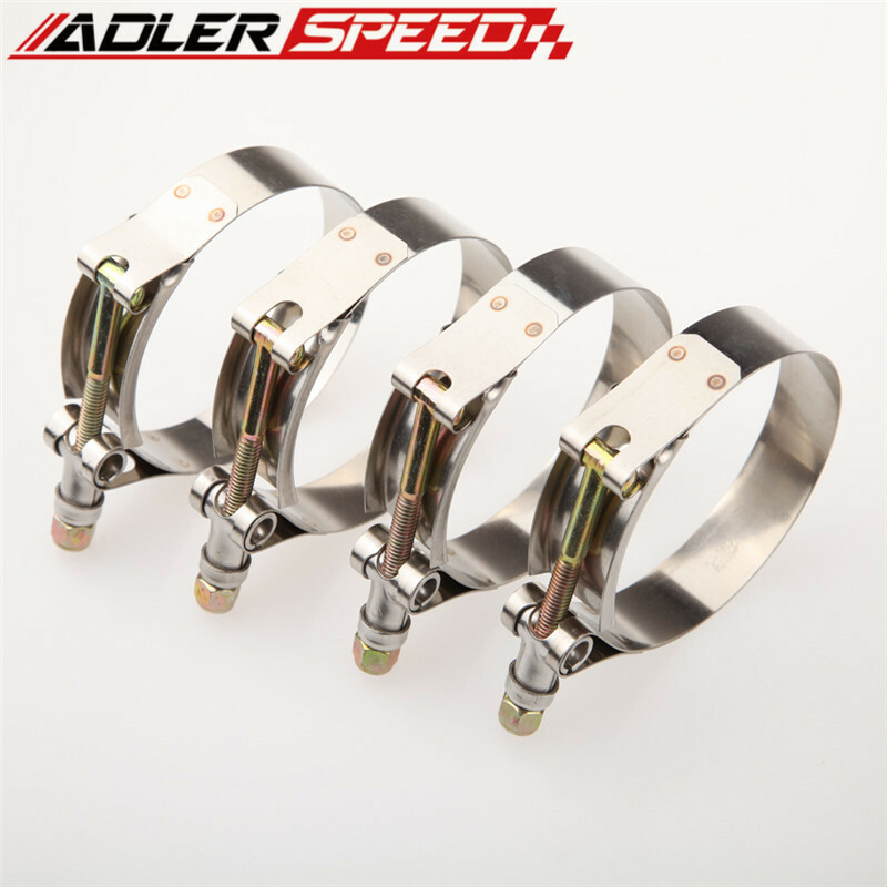 USA 4PCS 2.75" 73mm-81mm Stainless Steel Turbo Pipe Hose Coupler T-bolt Clamps