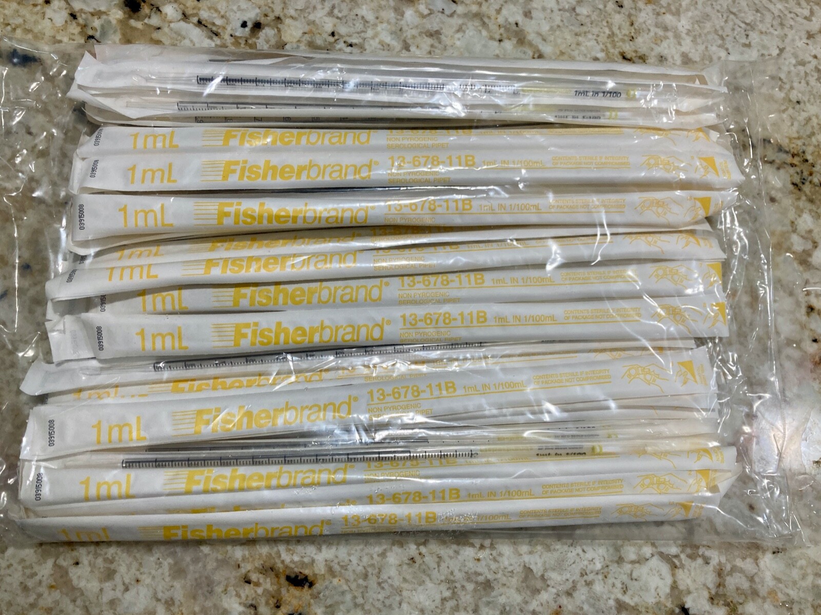 Fisherbrand Sterile Polystyrene Disposable Serological Pipets 13-678-11B (50ct)