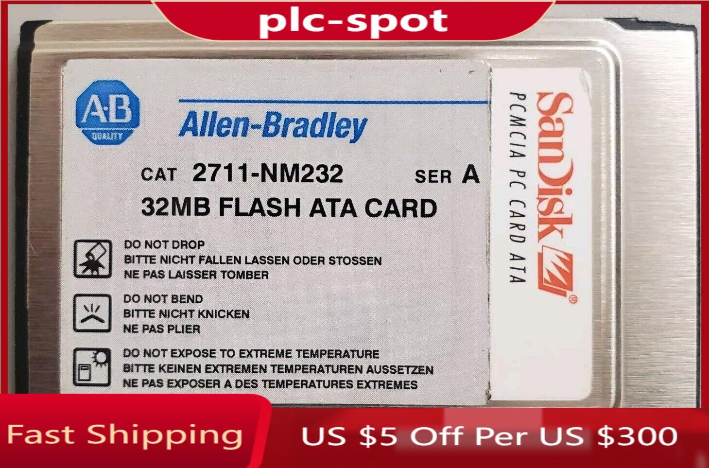 Allen Bradley 2711-NM232 Series A 32MB PCMCIA Memory Card for PanelView.