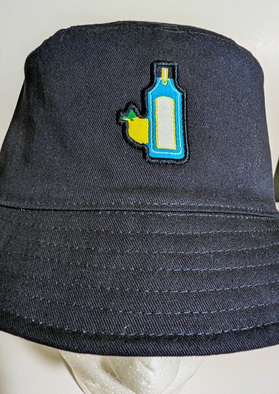 Bombay Sapphire Gin Bucket Hat | One Size | Navy Blue | Detailed Inside | New