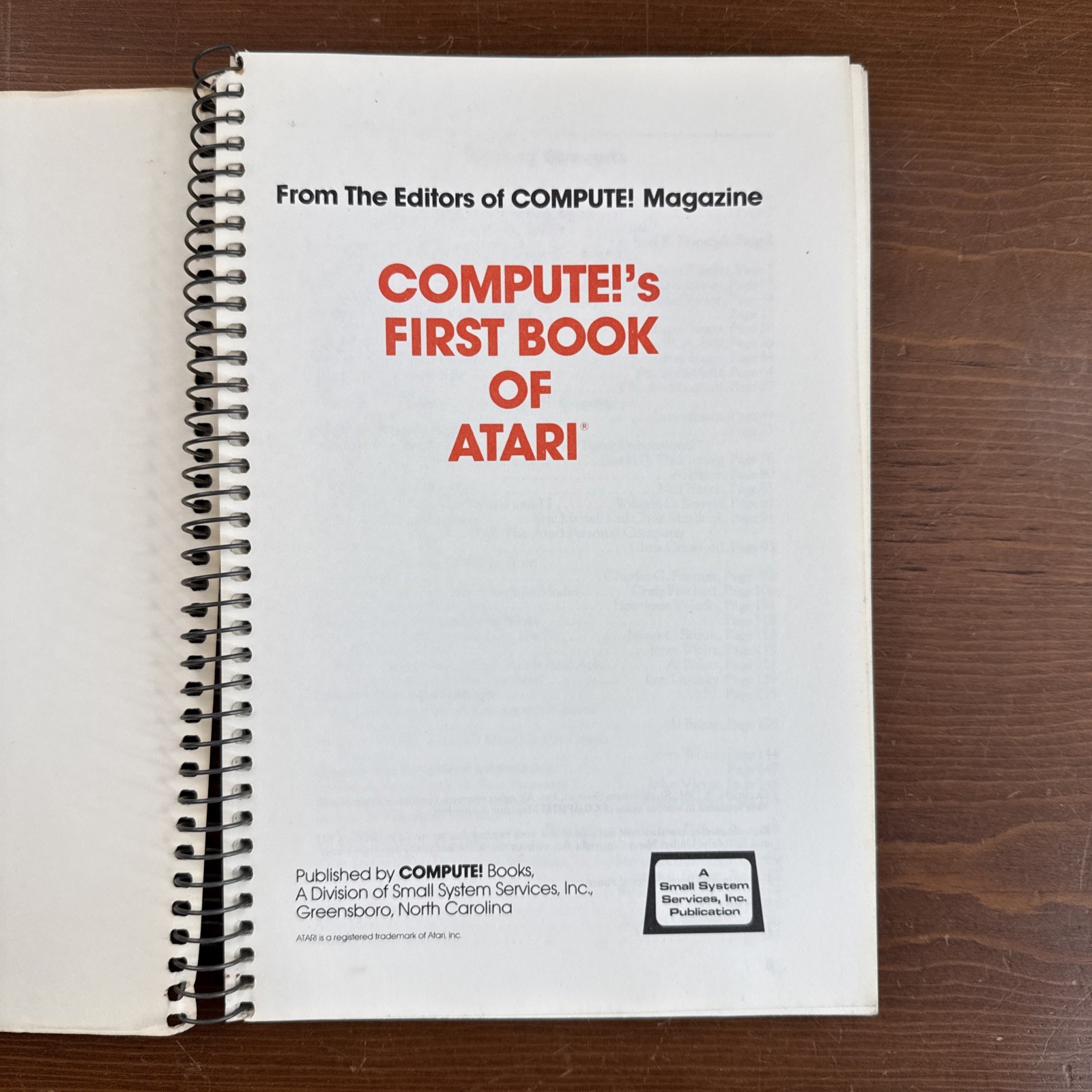 1981 COMPUTE!'s First Book of Atari 400/800 BASIC Programmer’s Guide Rare