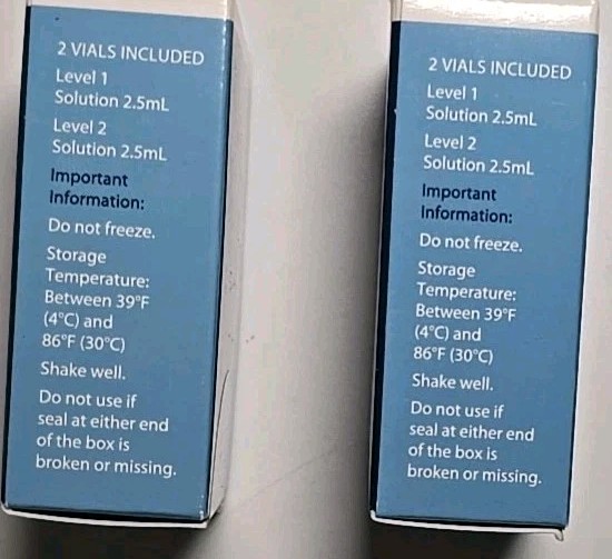2X BioTel Care TelCare Glucose Control Solution Sealed Exp 04/2025