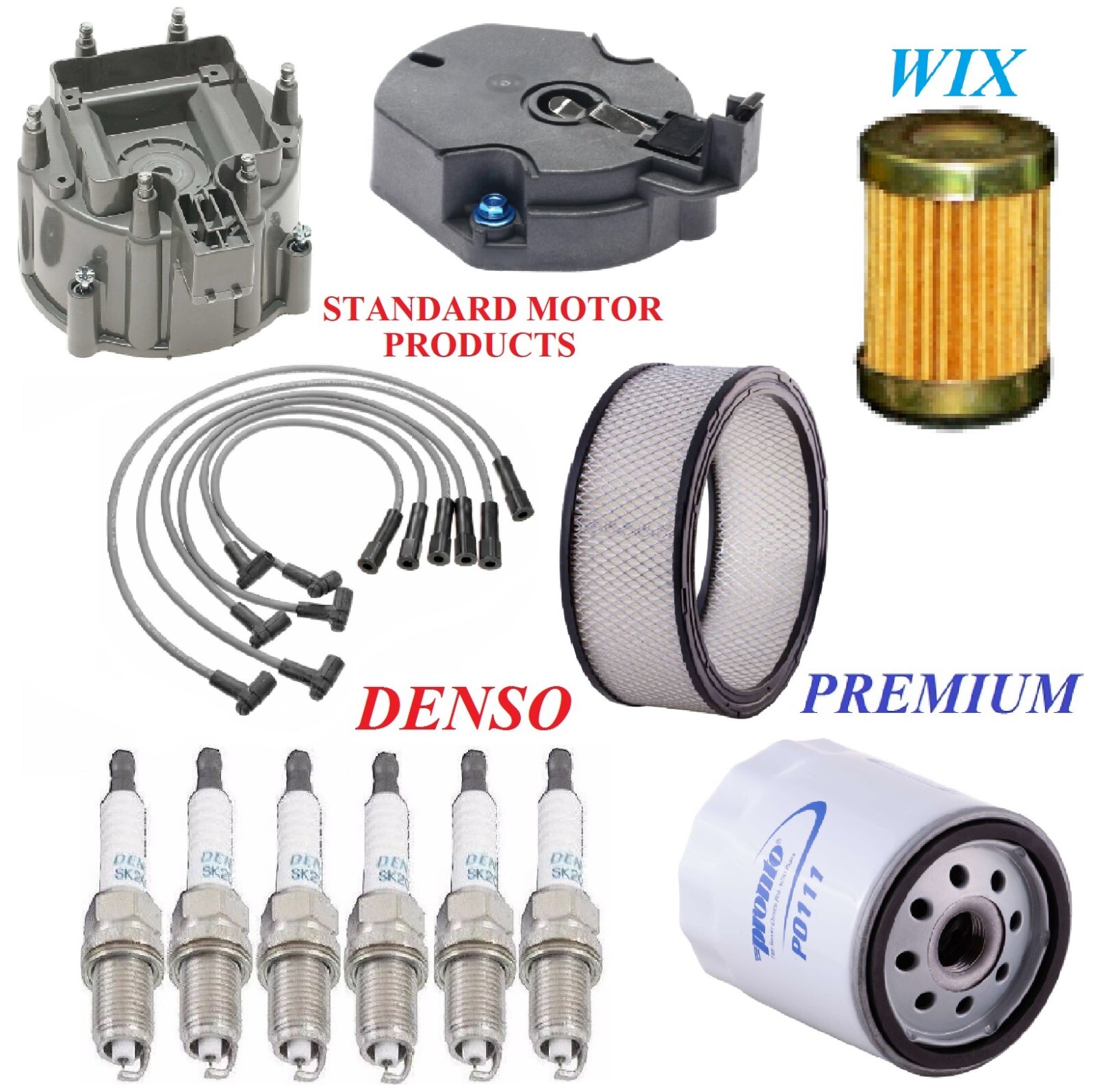 Tune Up Kit Filters Cap Wire Spark Plugs For GMC CABALLERO V6 3.8L 1978-1979