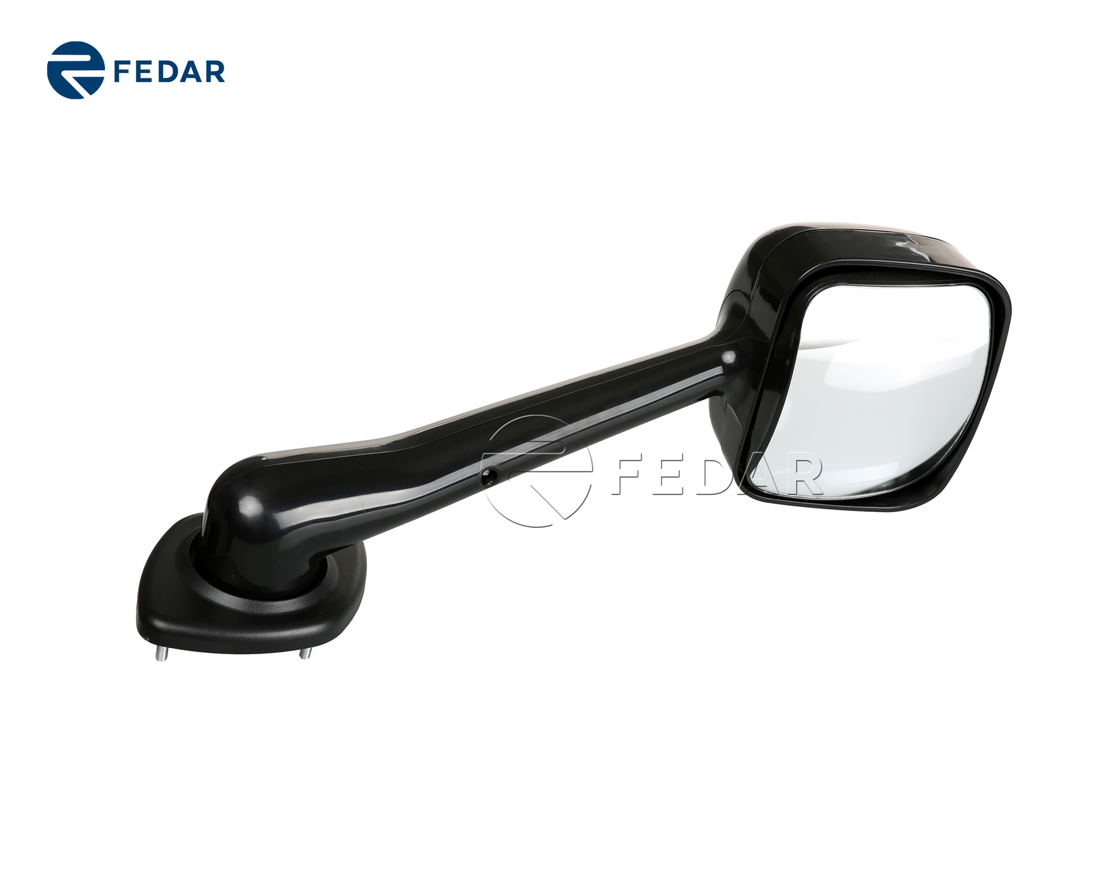 Black Hood Mirror Assembly for 2008-2017 Freightliner Cascadia Left Driver Side