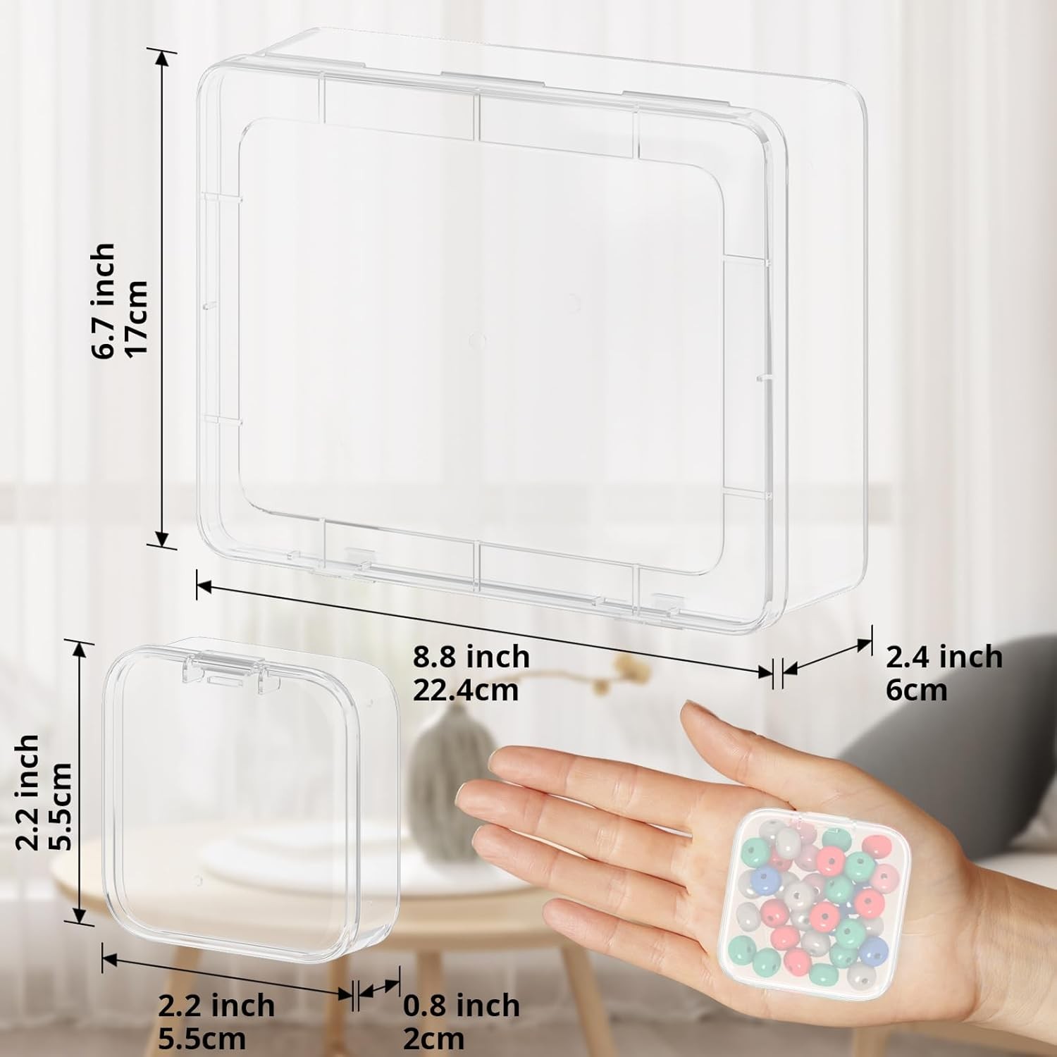 Bead Organizer Box 31Pcs Small Beads Organizers & Storage Plastic Cases Mini
