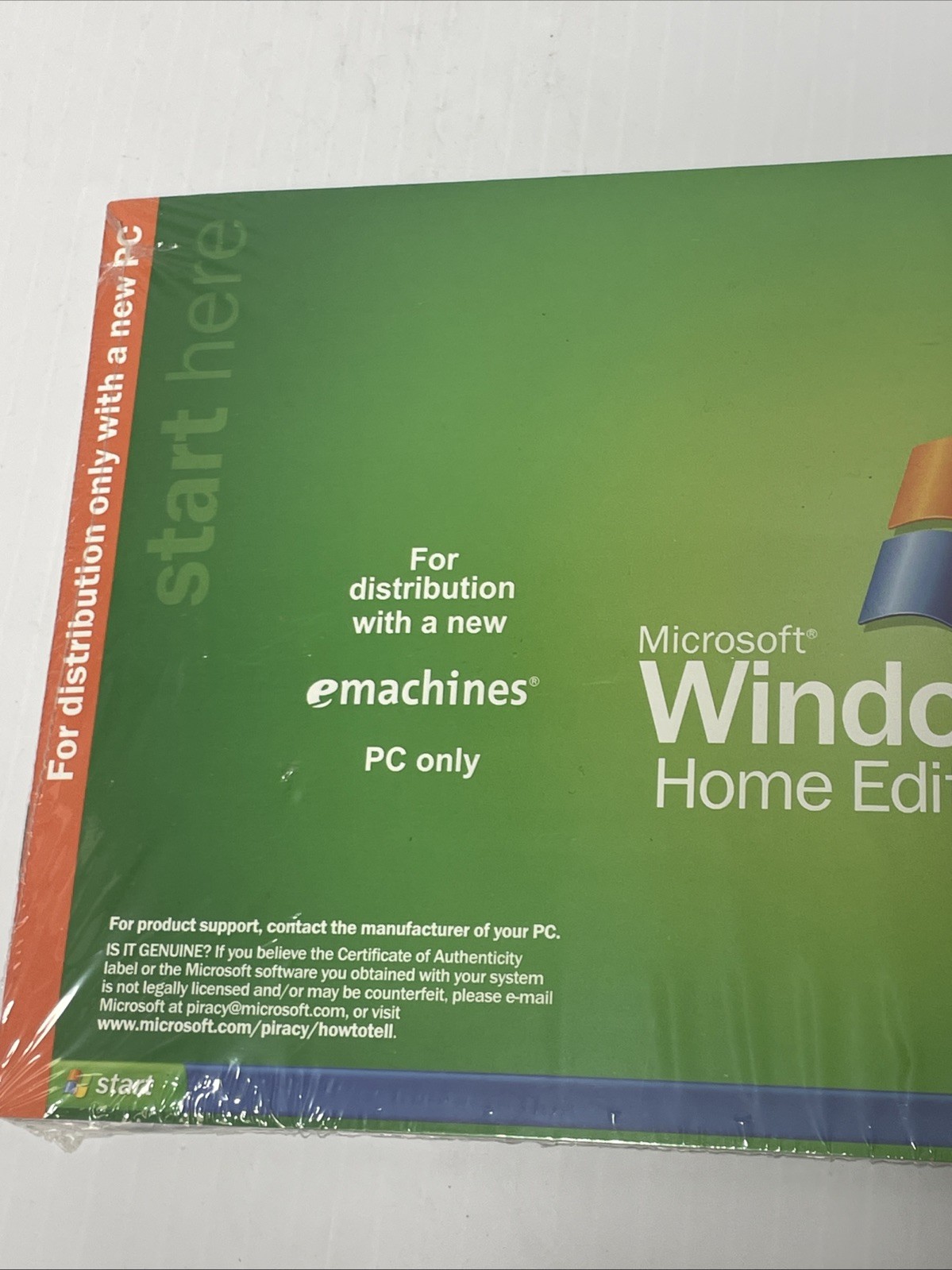 Microsoft Windows XP Home Edition Version 2002 New Sealed For Emachines PC Only