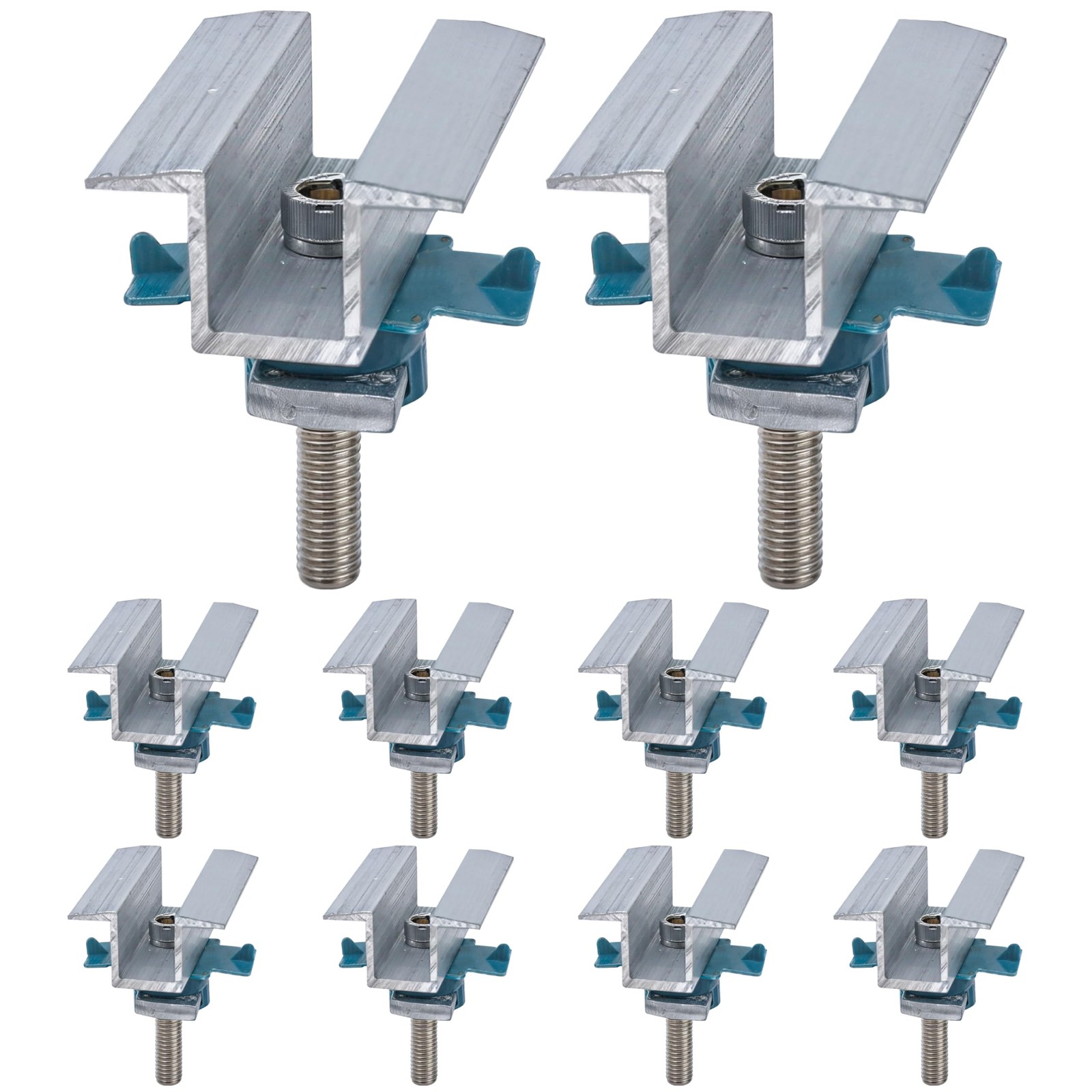 10Pcs Solar Panel Clamps for Unistrut System, Mounting Clamp Bracket, Adjustable