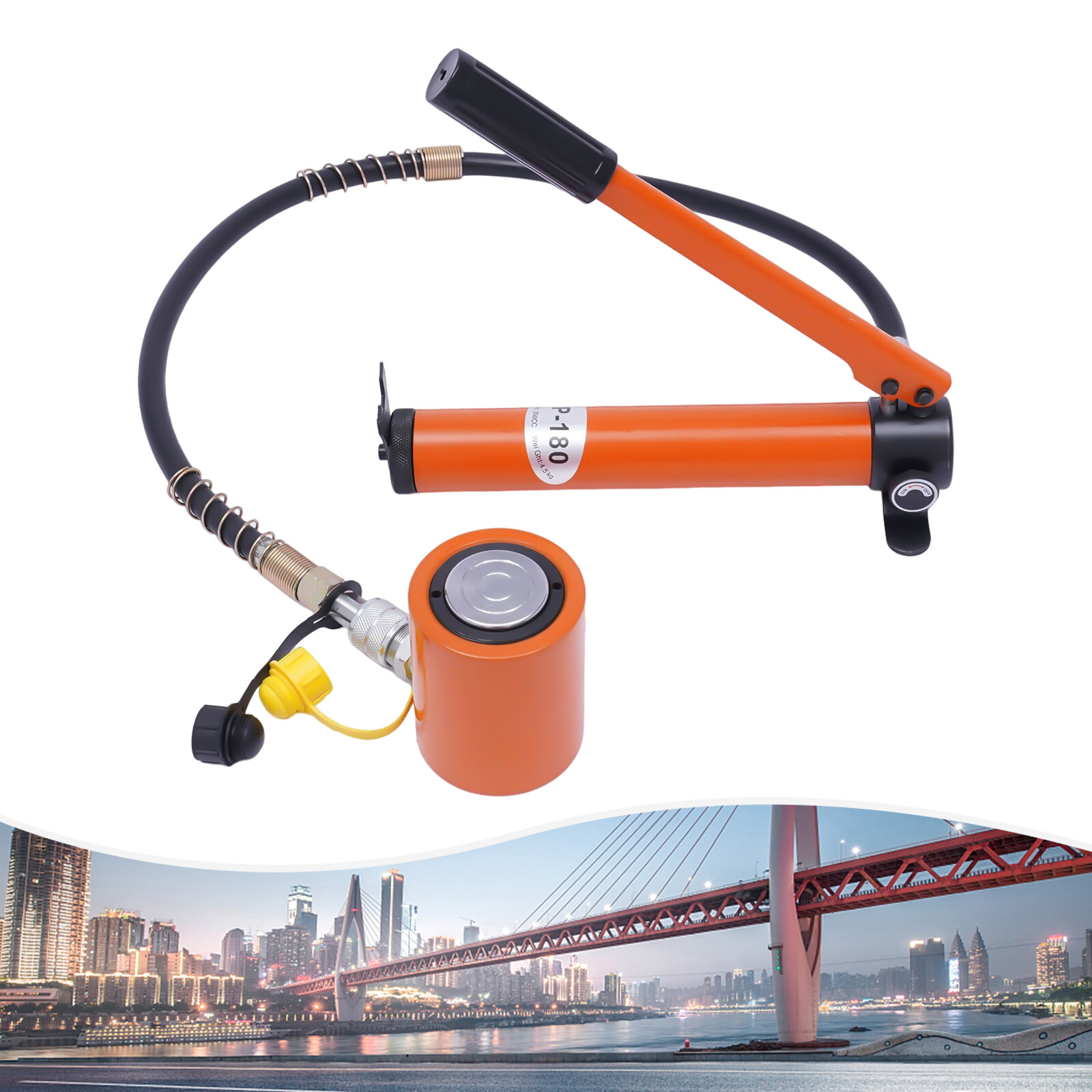 Orange 20 Ton Manual Hydraulic Hand Pump High Pressure Hydraulic Pump 350CC