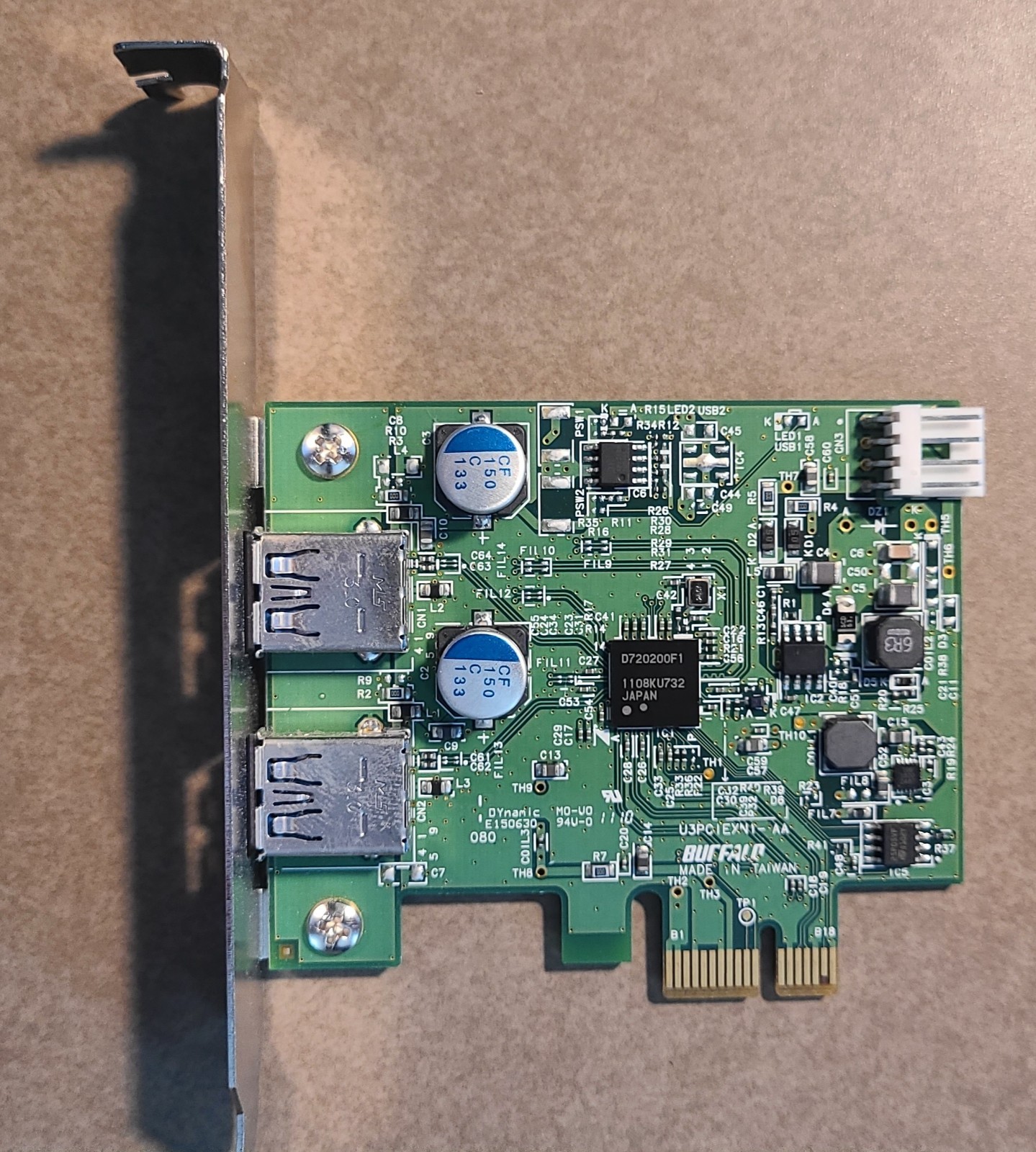 BUFFALO IFC-PCIE2U3 Dual Port USB 3.0 PCIe Expansion Card - Used, Tested