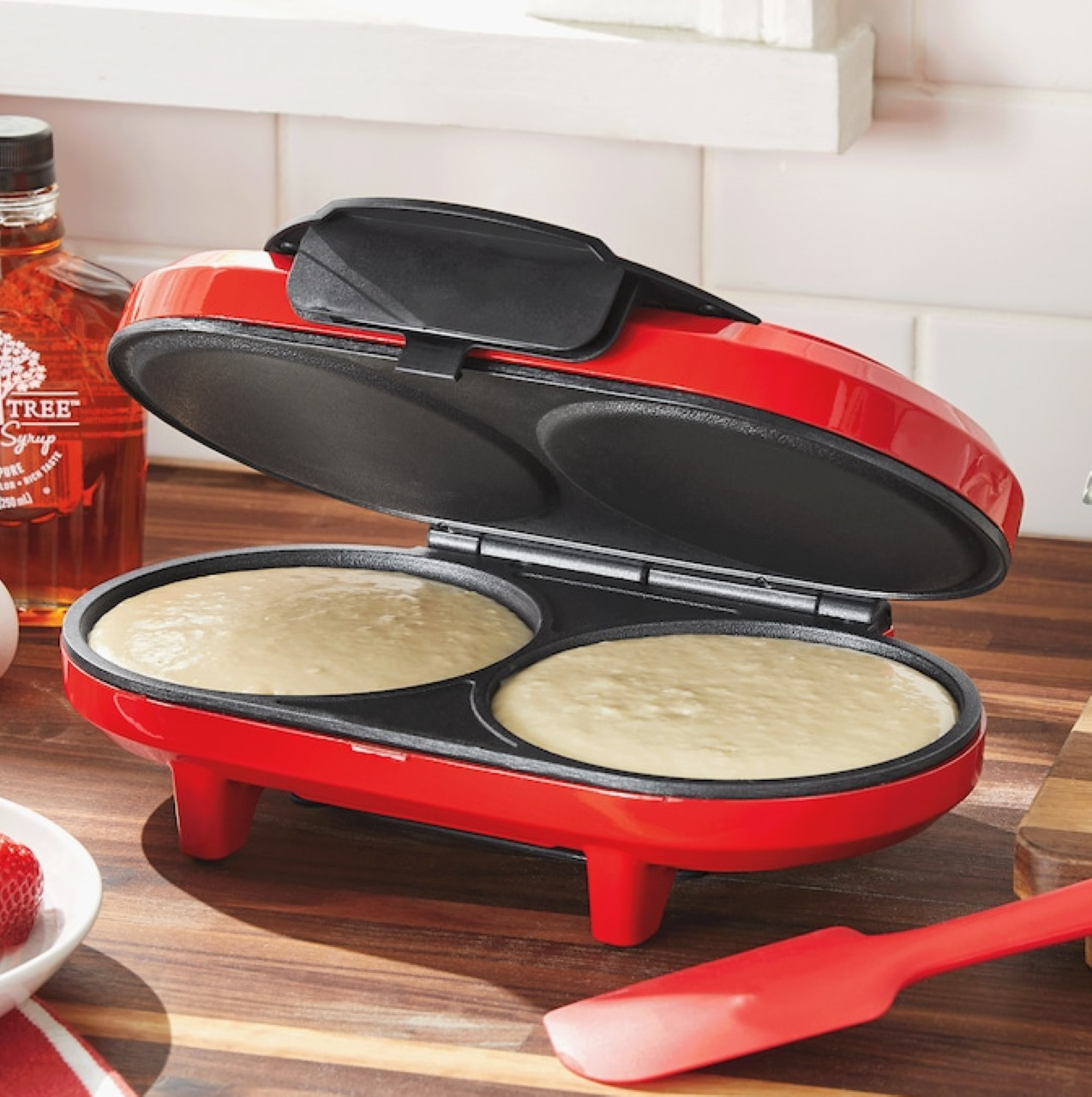 Ginny's Pancake Maker 2 Compartment Non-Stick Coated Aluminum Plate