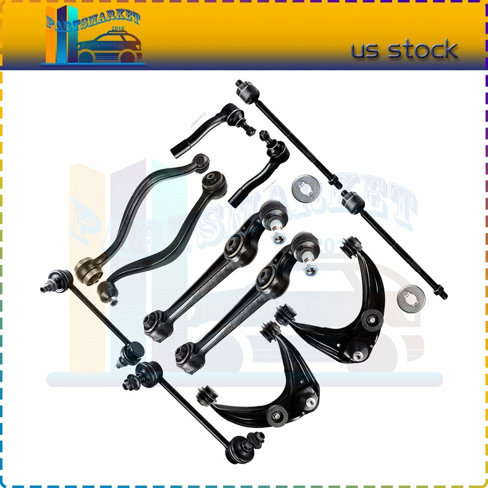 For 2003-2007 Mazda 6 12pcs Front Control Arms Tie Rods Sway Bars Suspension Kit