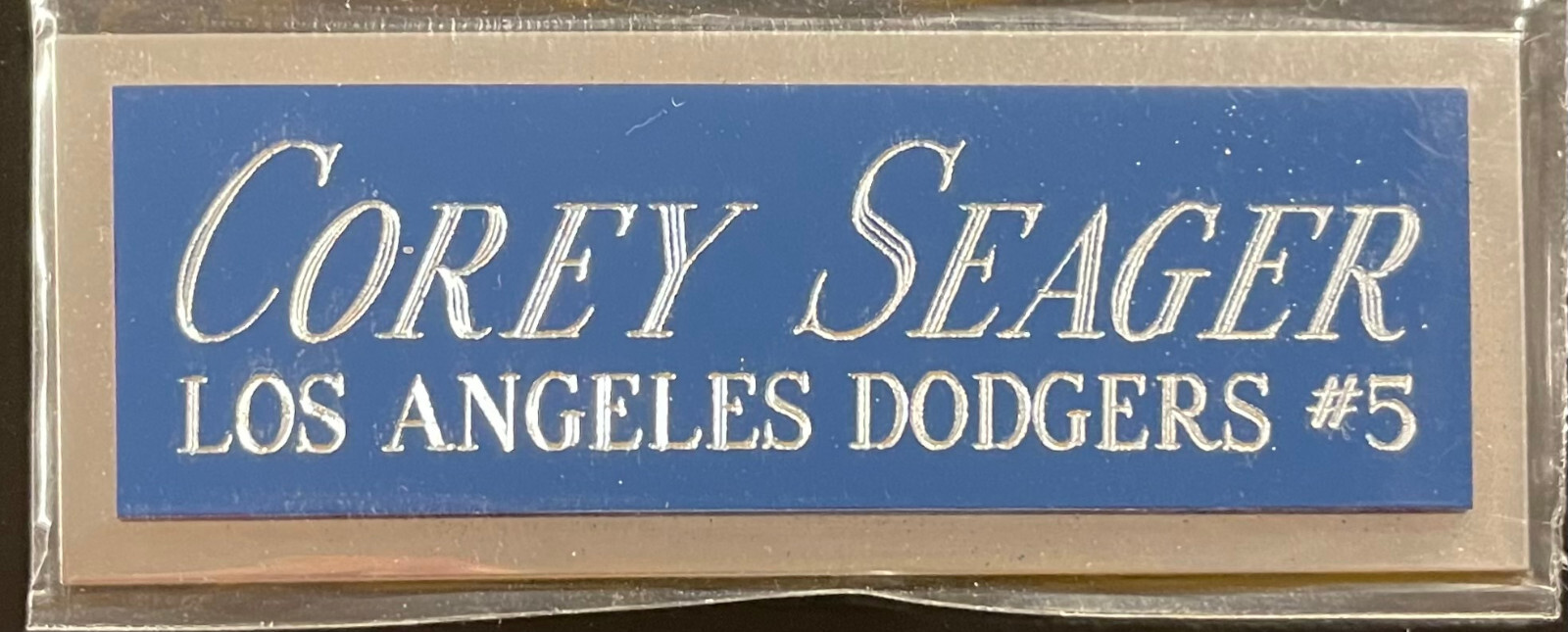 COREY SEAGER DODGERS NAMEPLATE FOR AUTOGRAPHED Signed Baseball Display cube CASE
