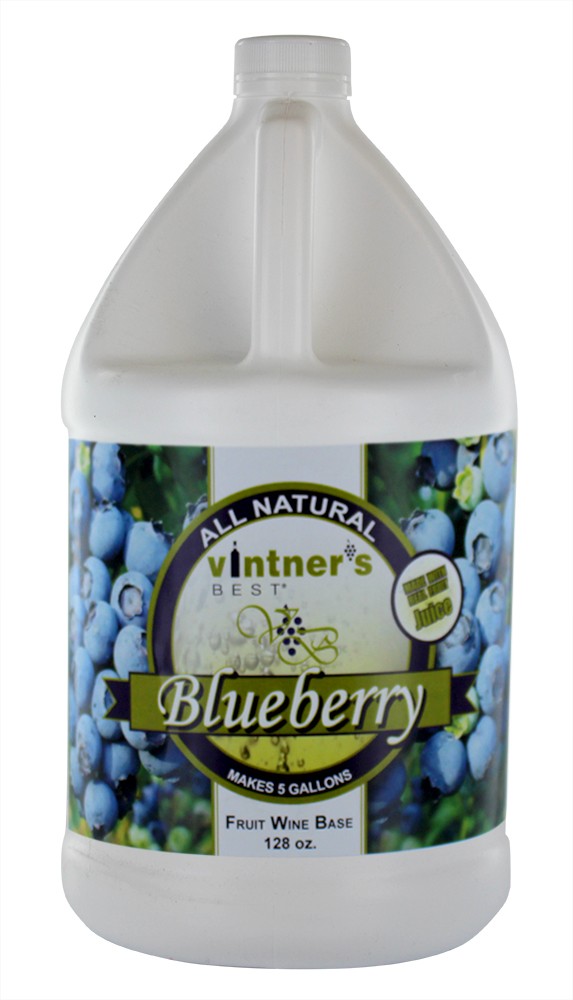 Vintners Best Fruit Wine Base Blueberry for Home Wine Making 128 oz. Jug